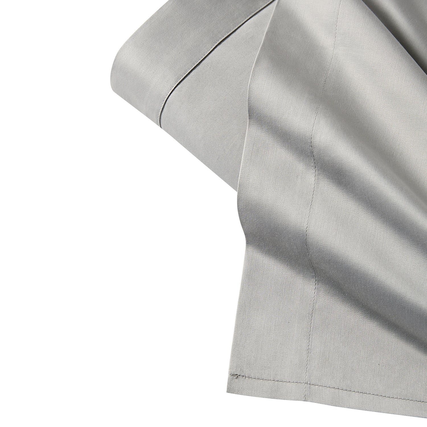 Hotel Collection 600 Thread Count Cotton Sateen Flat Sheet - Grey - Image 2