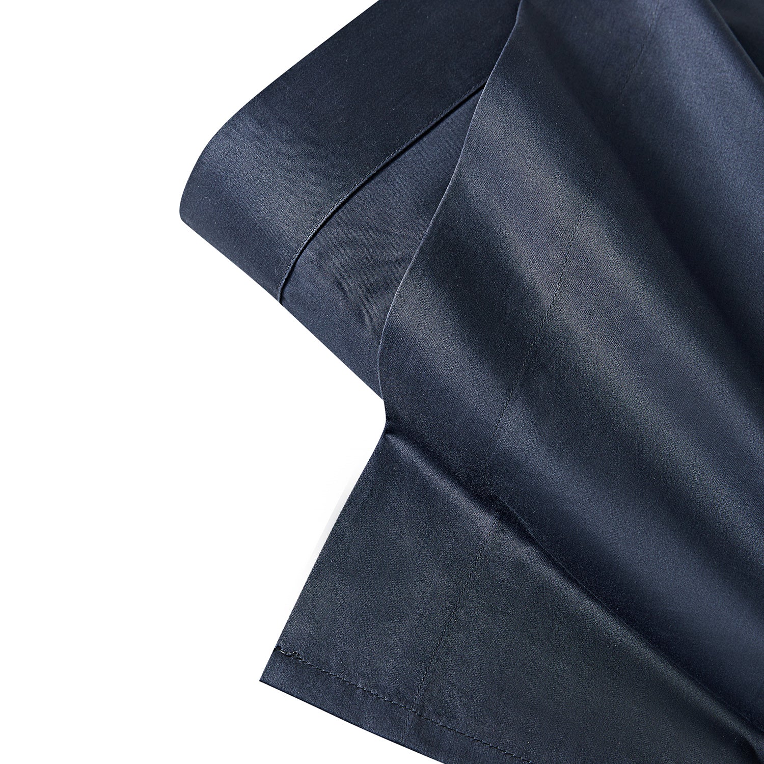 Hotel Collection 600 Thread Count Cotton Sateen Flat Sheet - Navy - Image 2