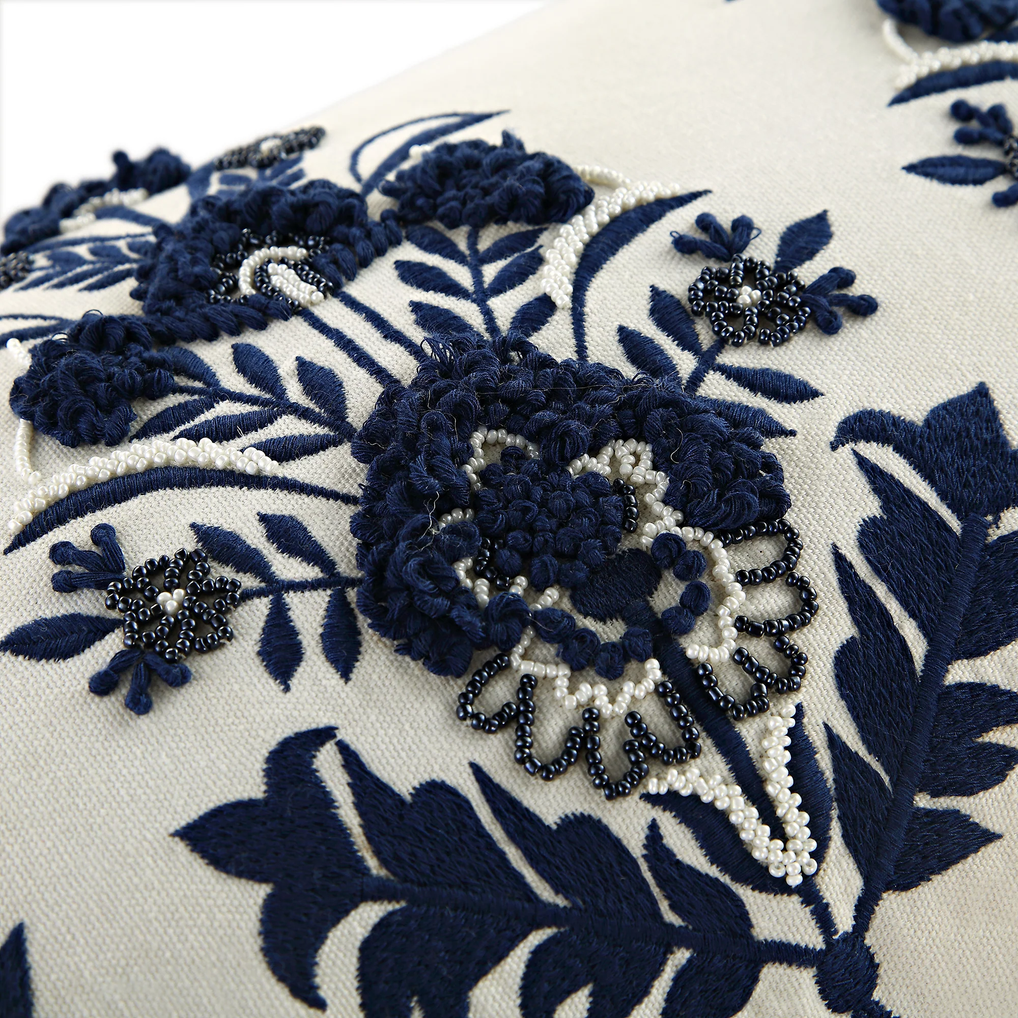 Indigo Collection Saphira Floral Rectangular Cushion - Image 6