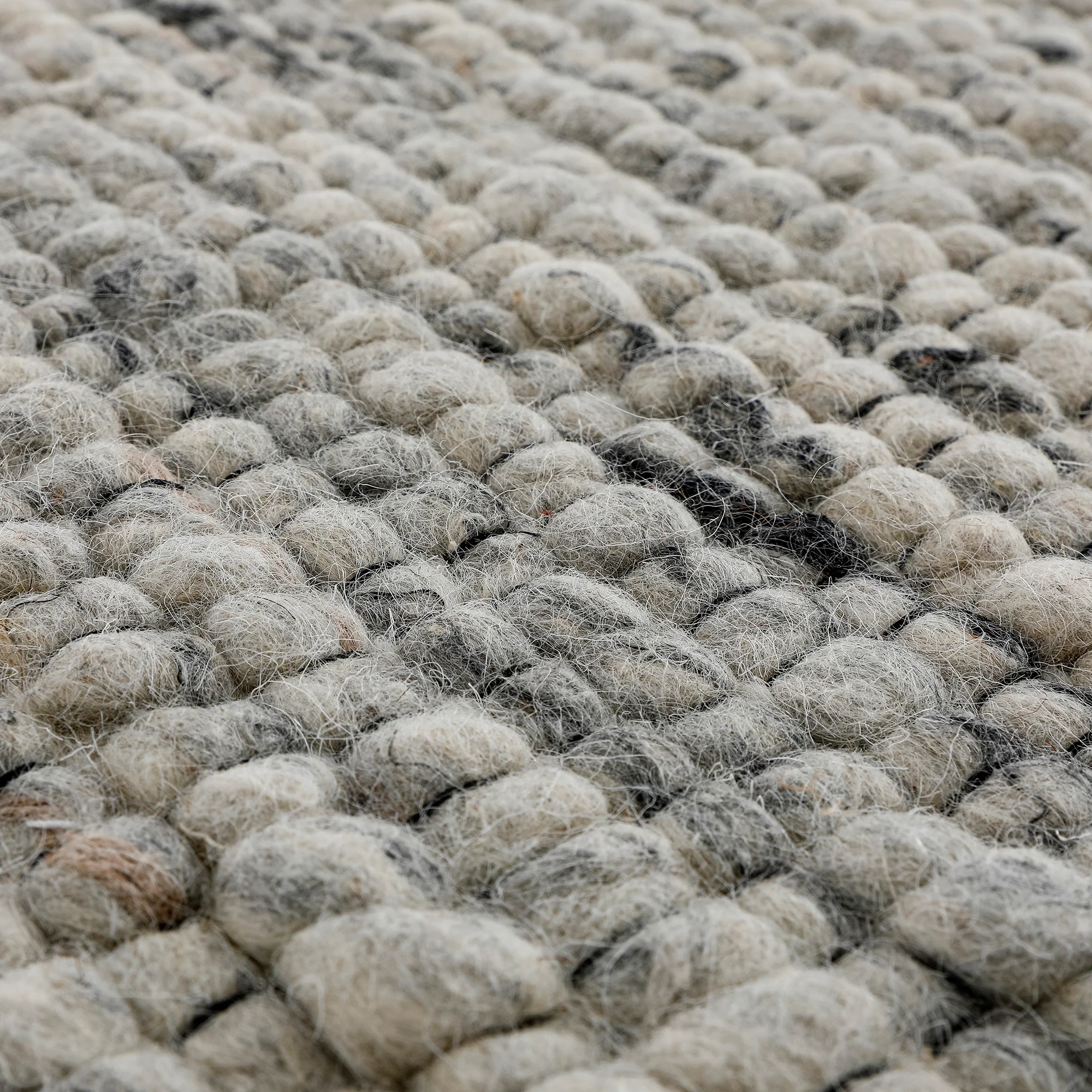 Indra Dark Grey Handwoven Wool Round Rug - Image 4
