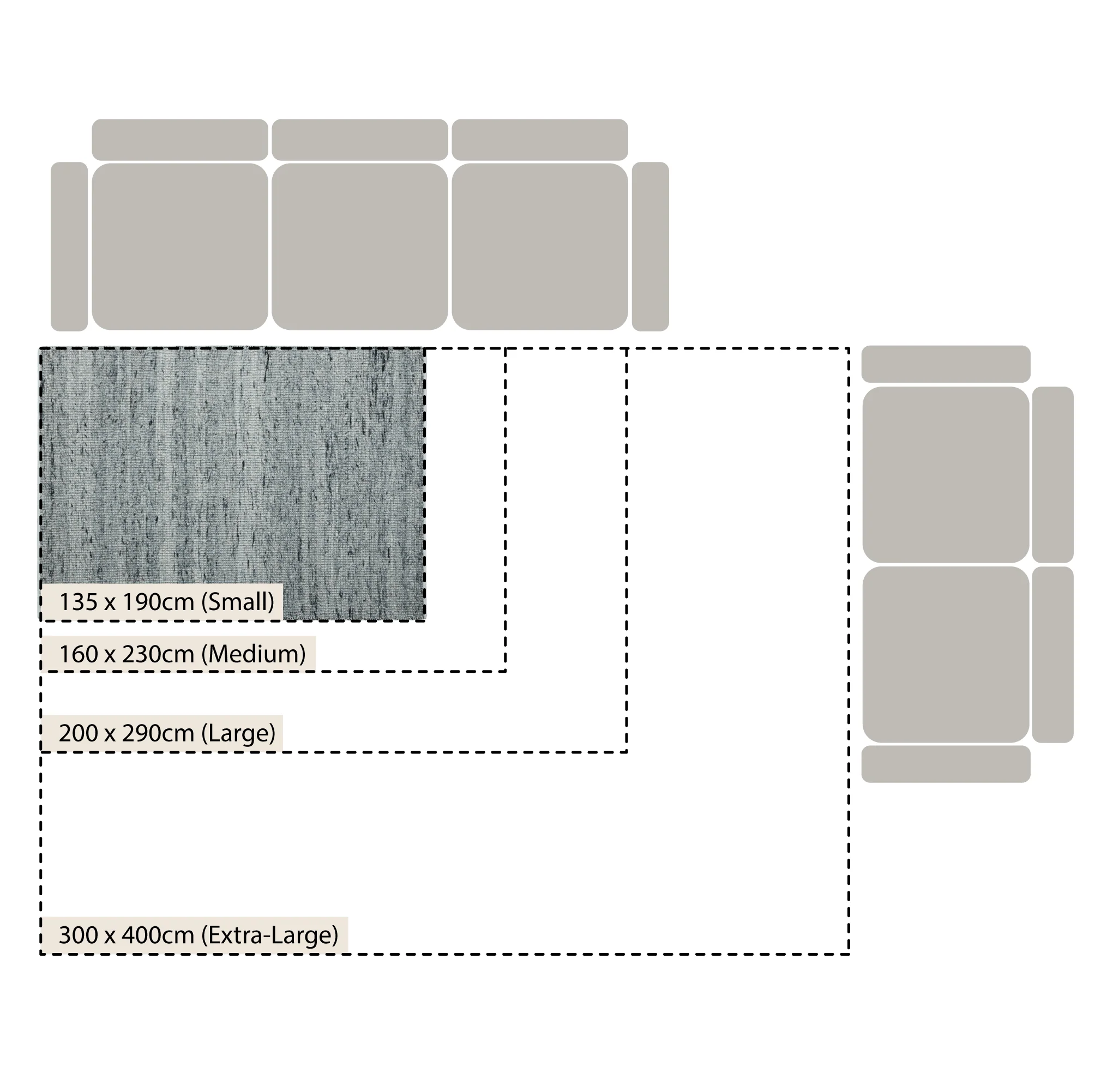 Indra Dark Grey Handwoven Wool Rug - Image 3