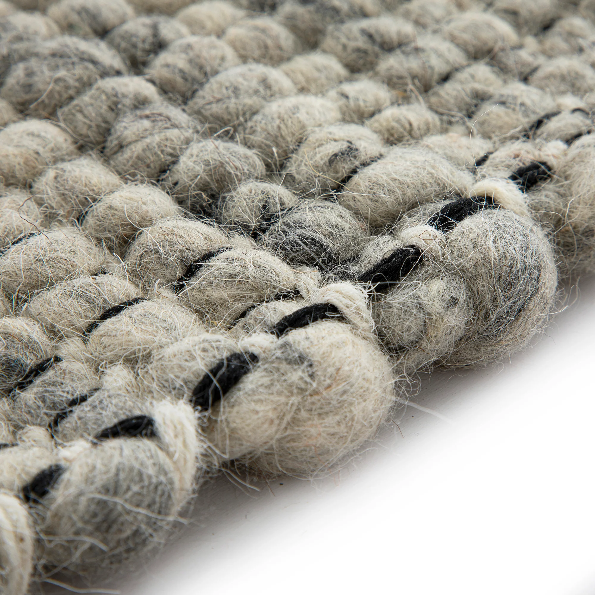 Indra Dark Grey Handwoven Wool Rug - Image 6