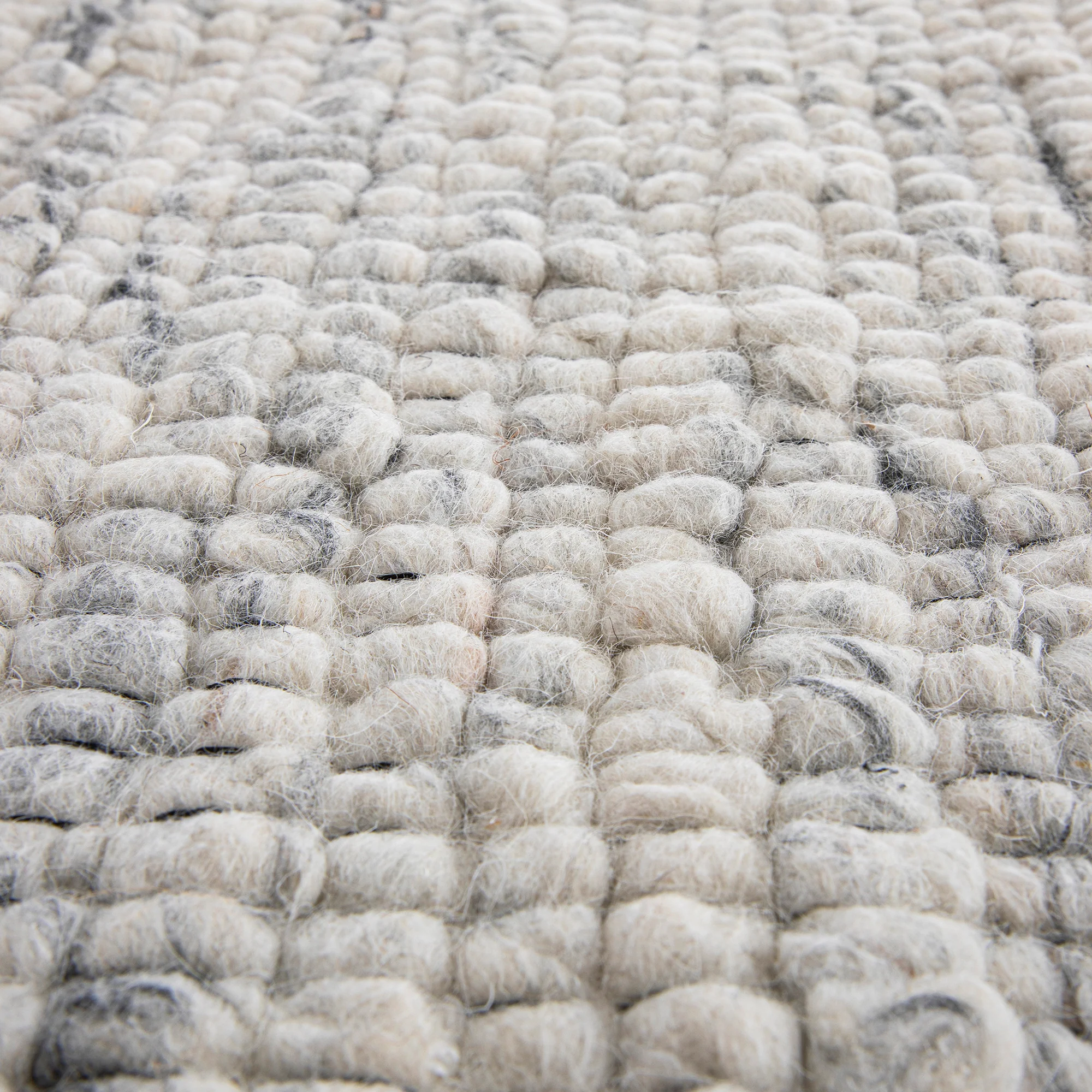 Indra Light Grey Handwoven Wool Rug - Image 5