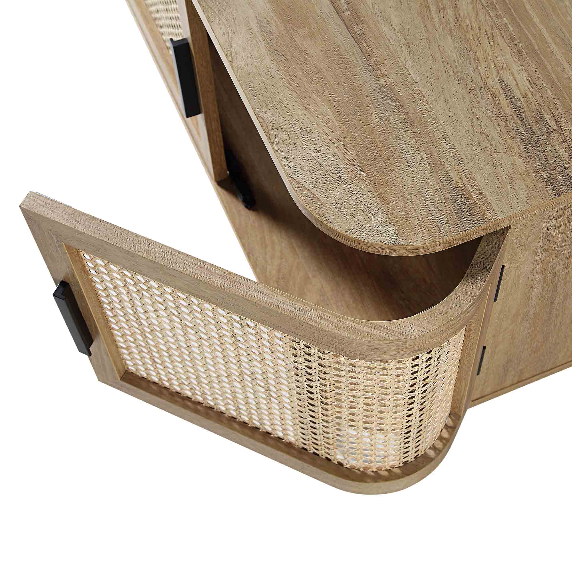 Izzy Curved Rattan 160cm Wide TV Unit, Natural - Image 10