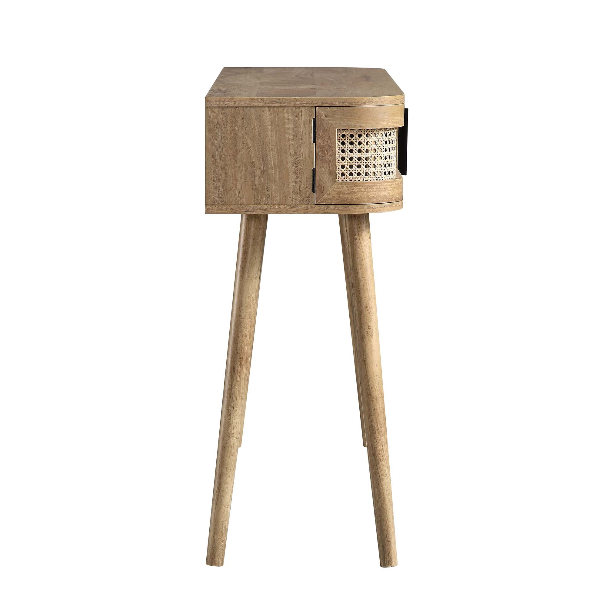 Izzy Curved Rattan 2-Door Table, Natural - Image 9