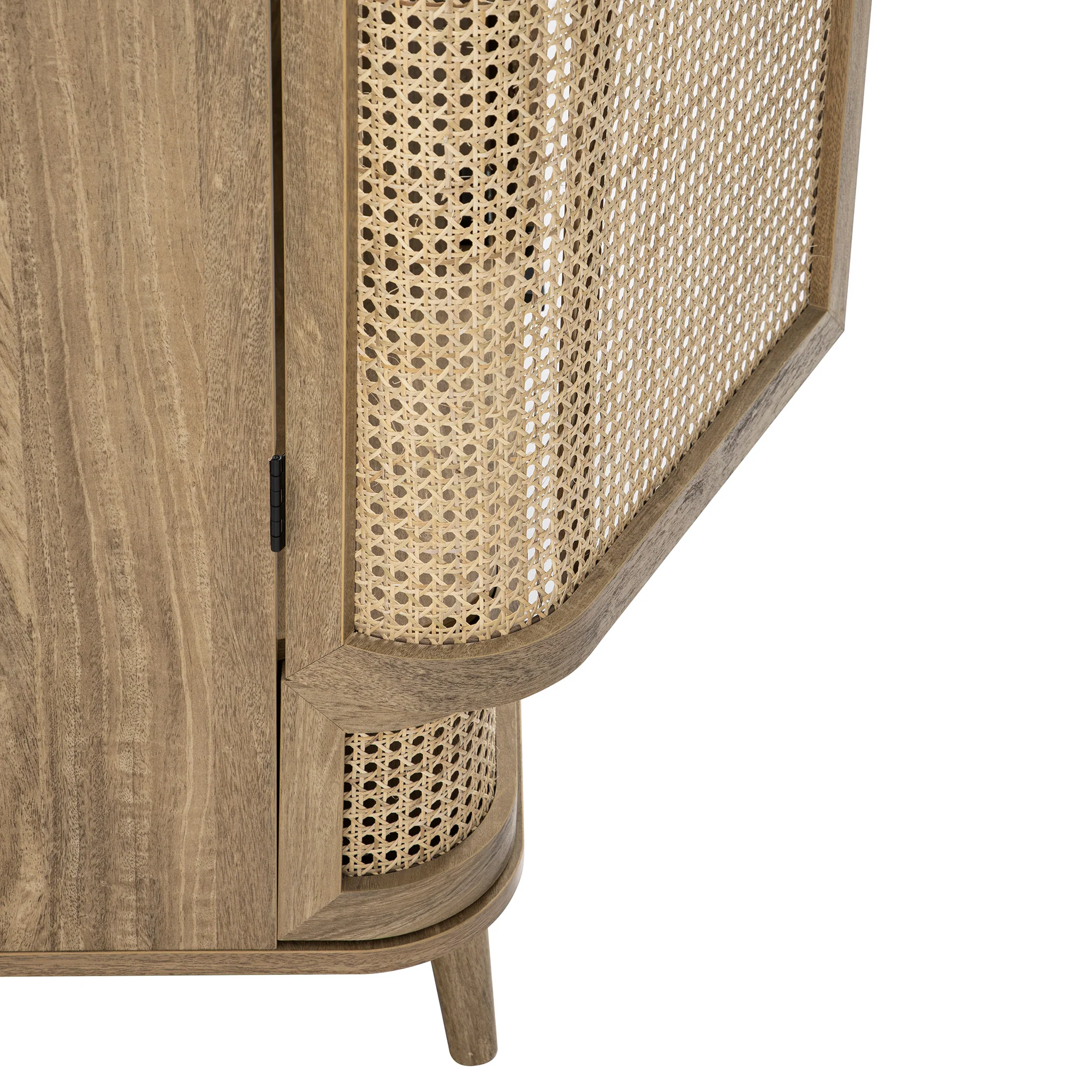Izzy Curved Rattan Double Wardrobe, Natural - Image 17