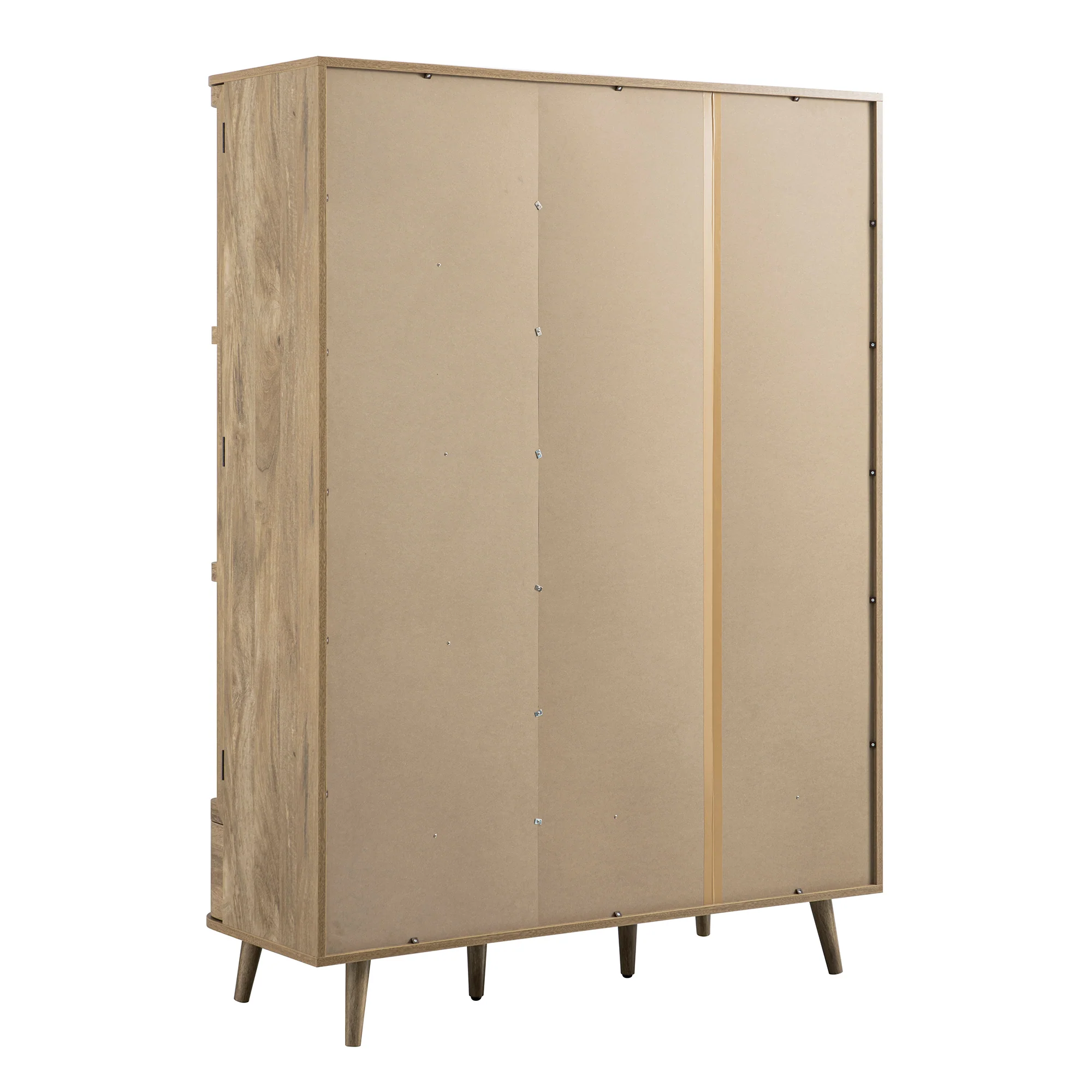 Izzy Curved Rattan Triple Wardrobe, Natural - Image 14
