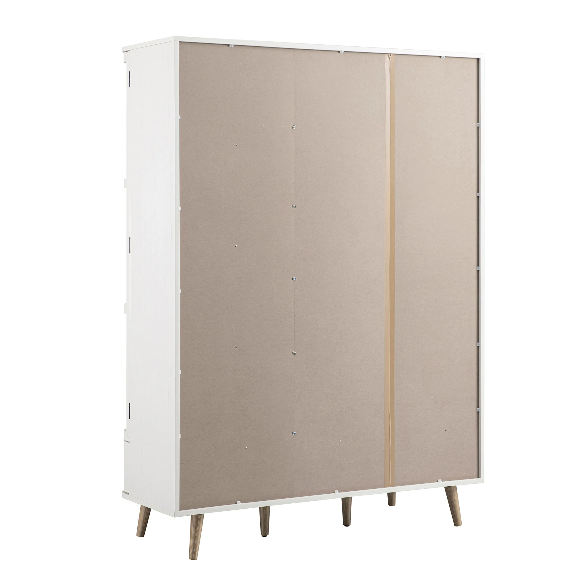 Izzy Curved Rattan Triple Wardrobe, White - Image 15