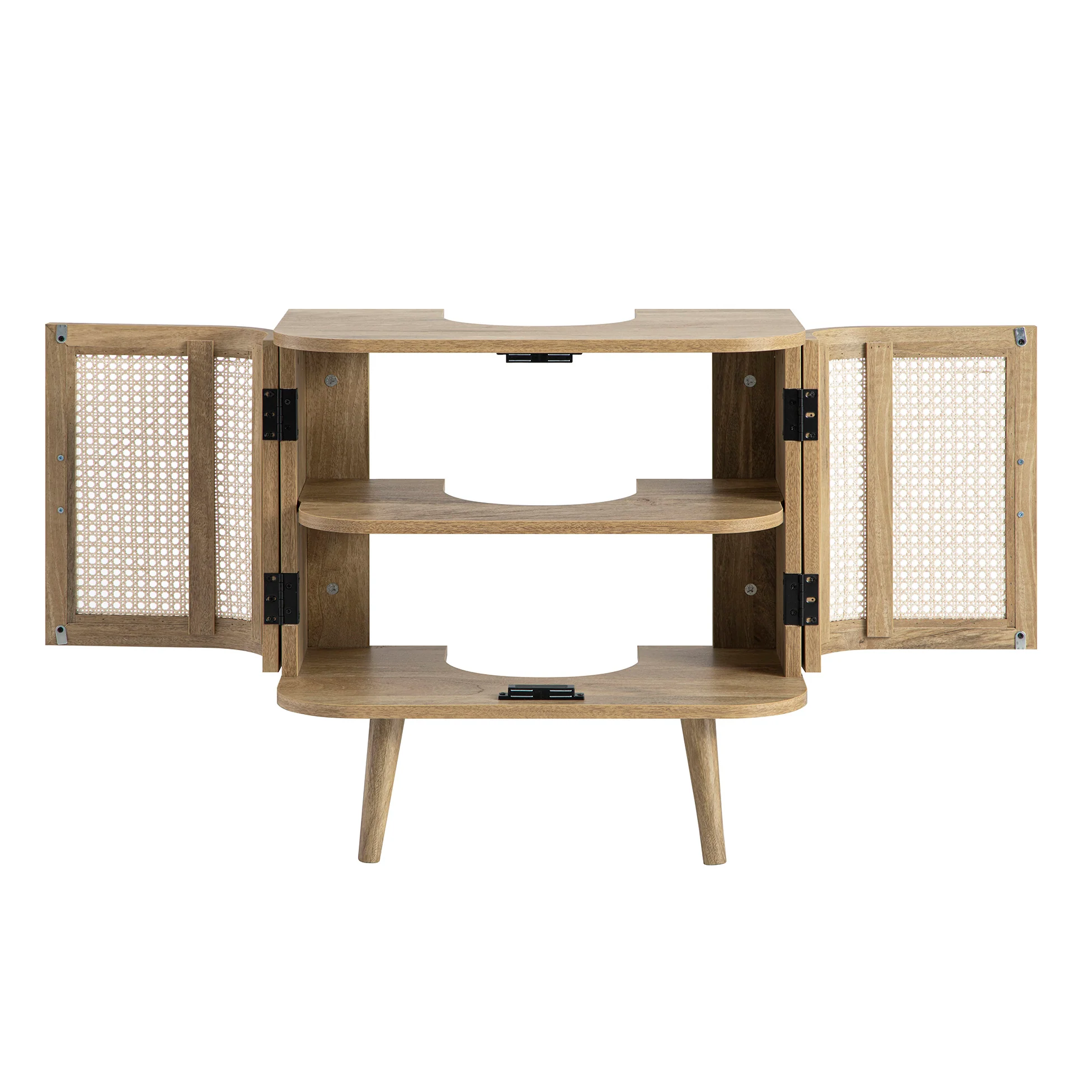 Izzy Curved Rattan Undersink Unit, Natural - Image 10