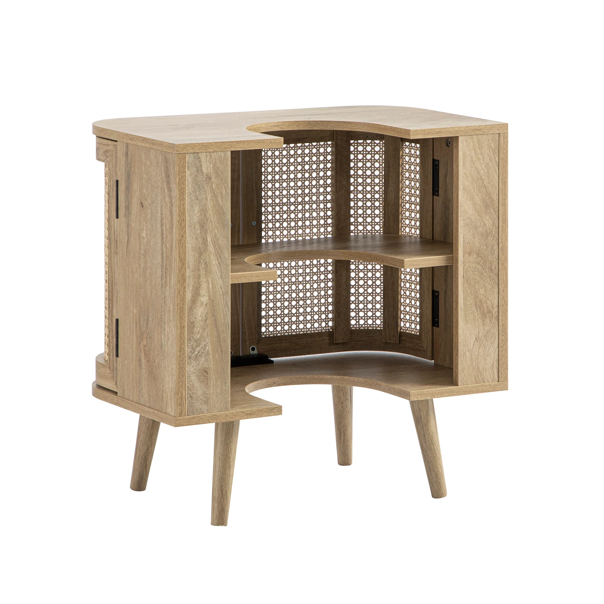 Izzy Curved Rattan Undersink Unit, Natural - Image 14