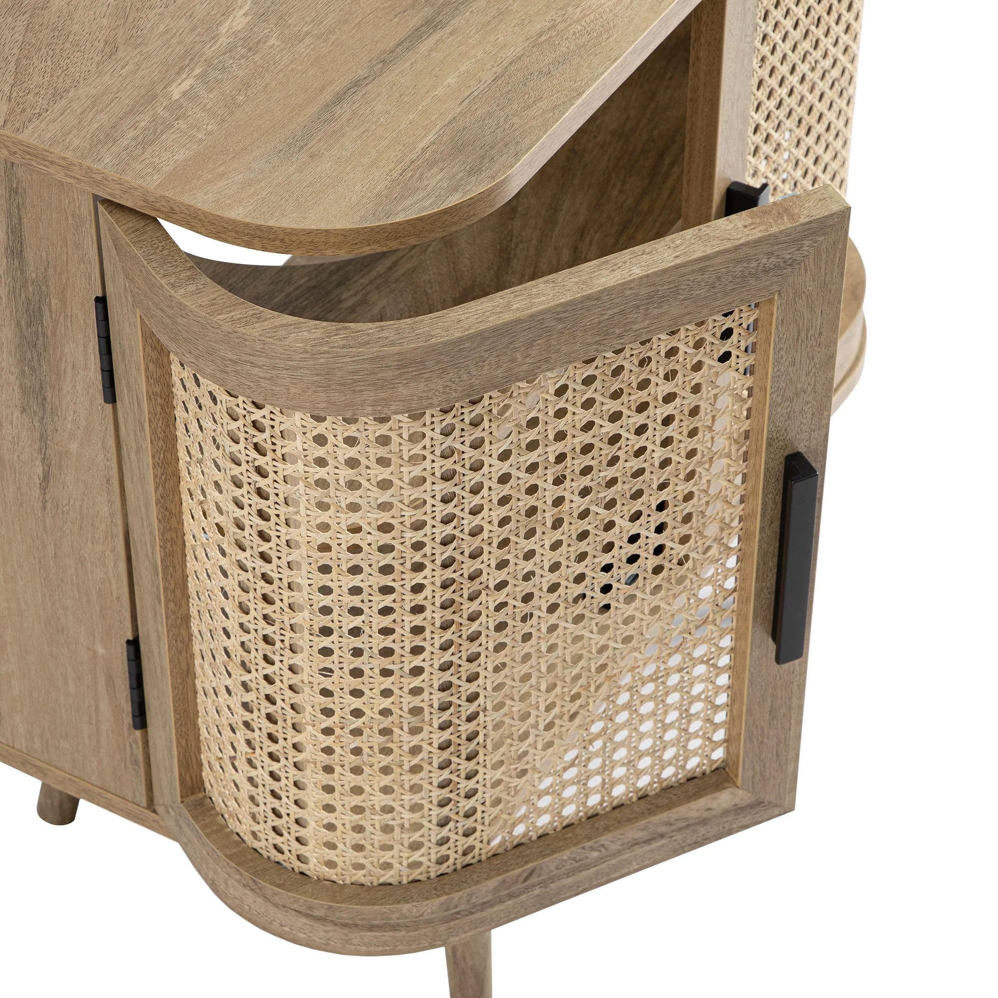 Izzy Curved Rattan Undersink Unit, Natural - Image 16