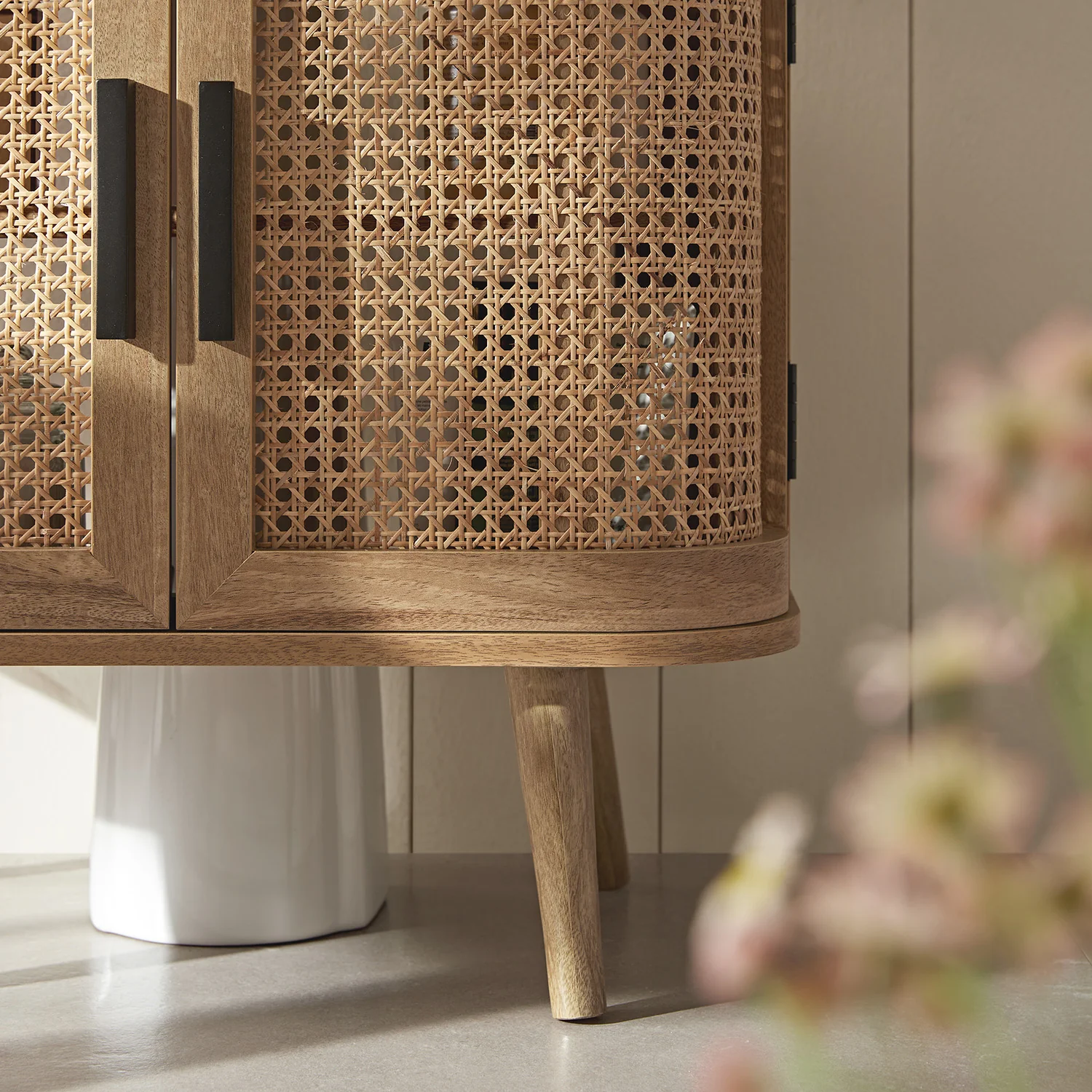 Izzy Curved Rattan Undersink Unit, Natural - Image 6