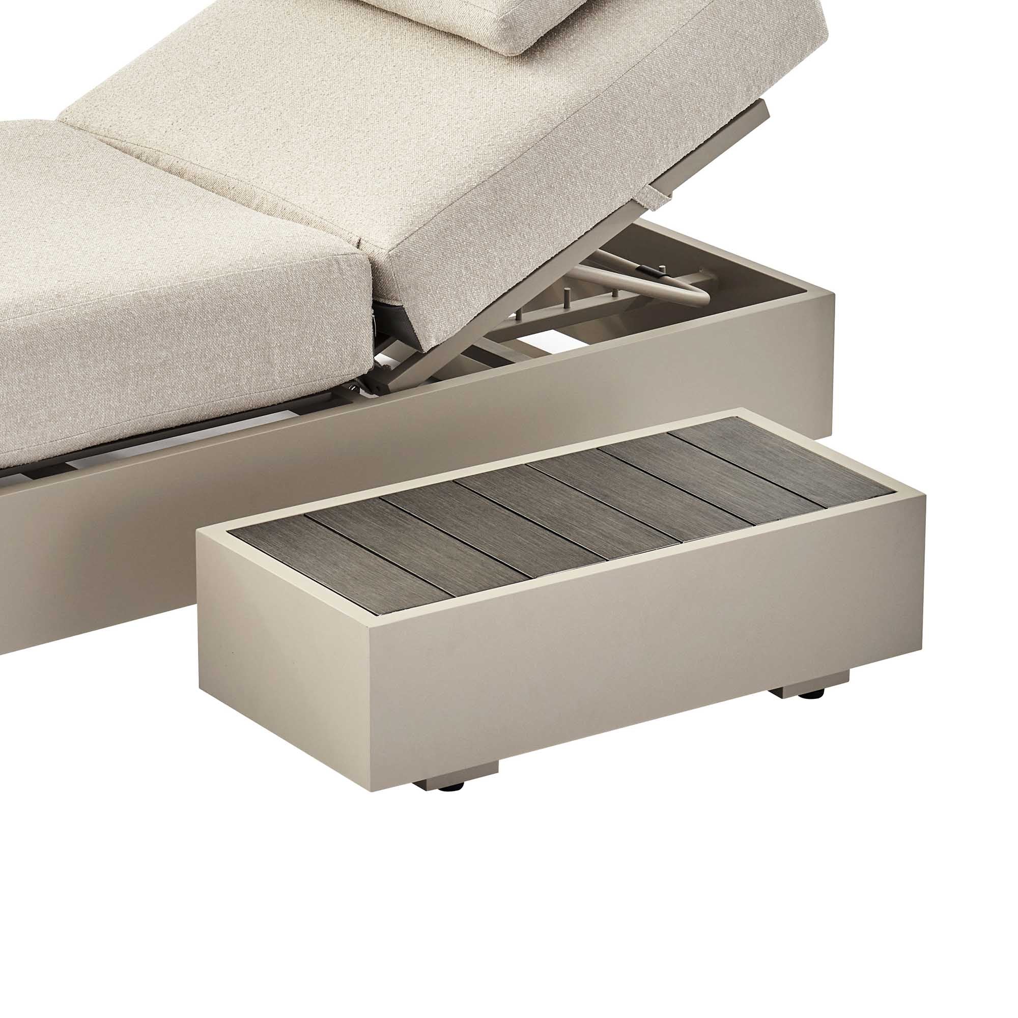 Jardin Aluminium Outdoor Side Table, Pumice - Image 3