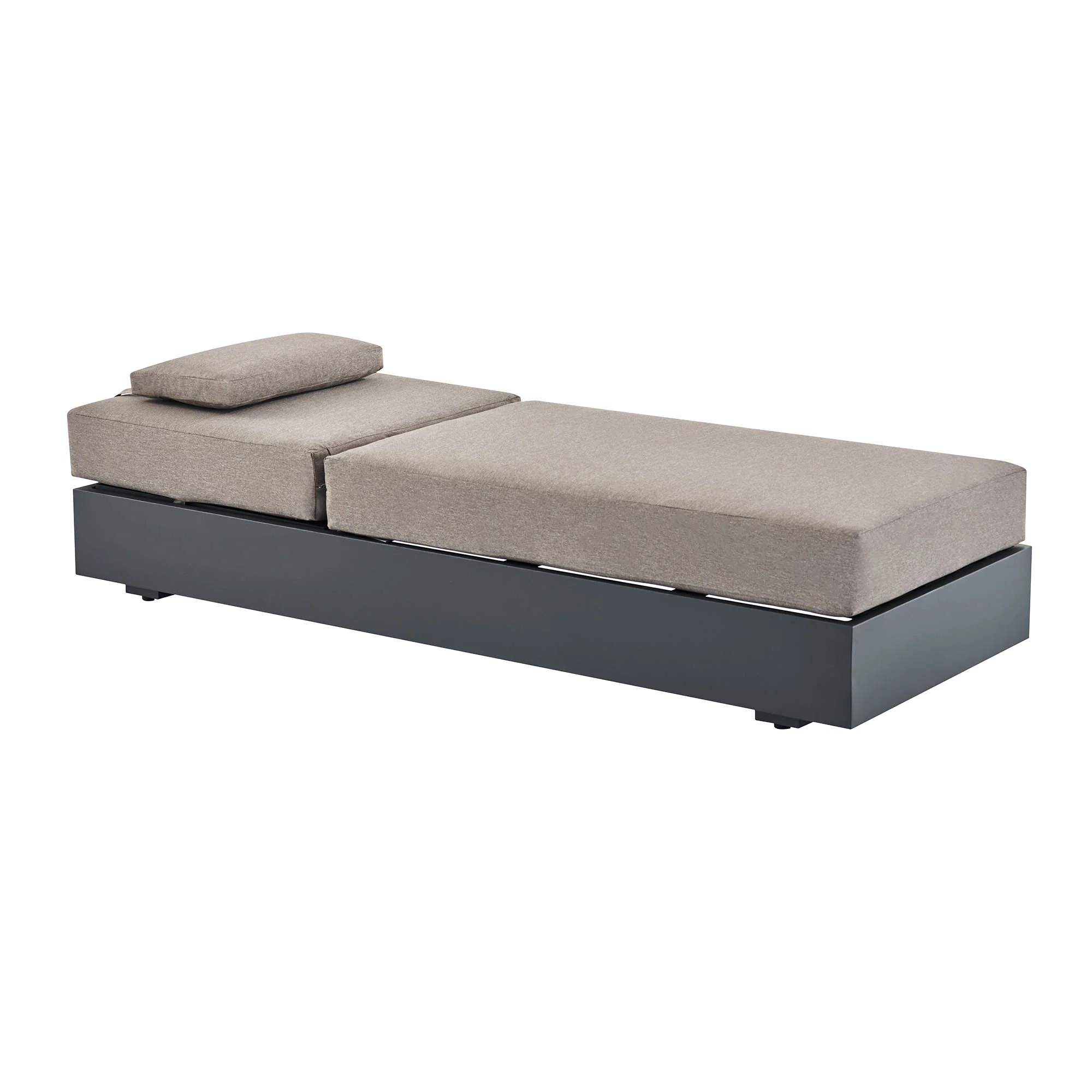 Jardin Aluminium Outdoor Sun Lounger, Granite - Image 4