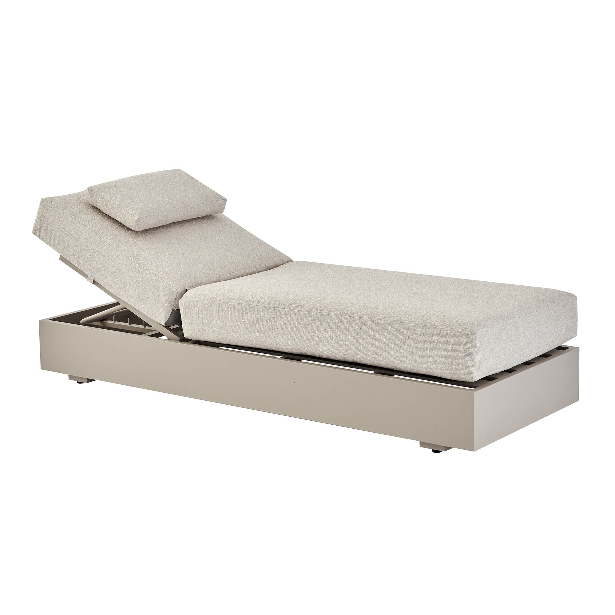 Jardin Aluminium Outdoor Sun Lounger, Pumice - Image 2