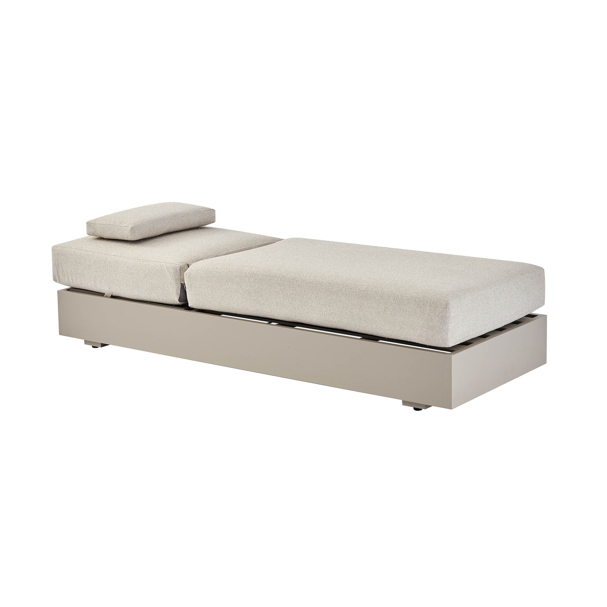 Jardin Aluminium Outdoor Sun Lounger, Pumice - Image 3
