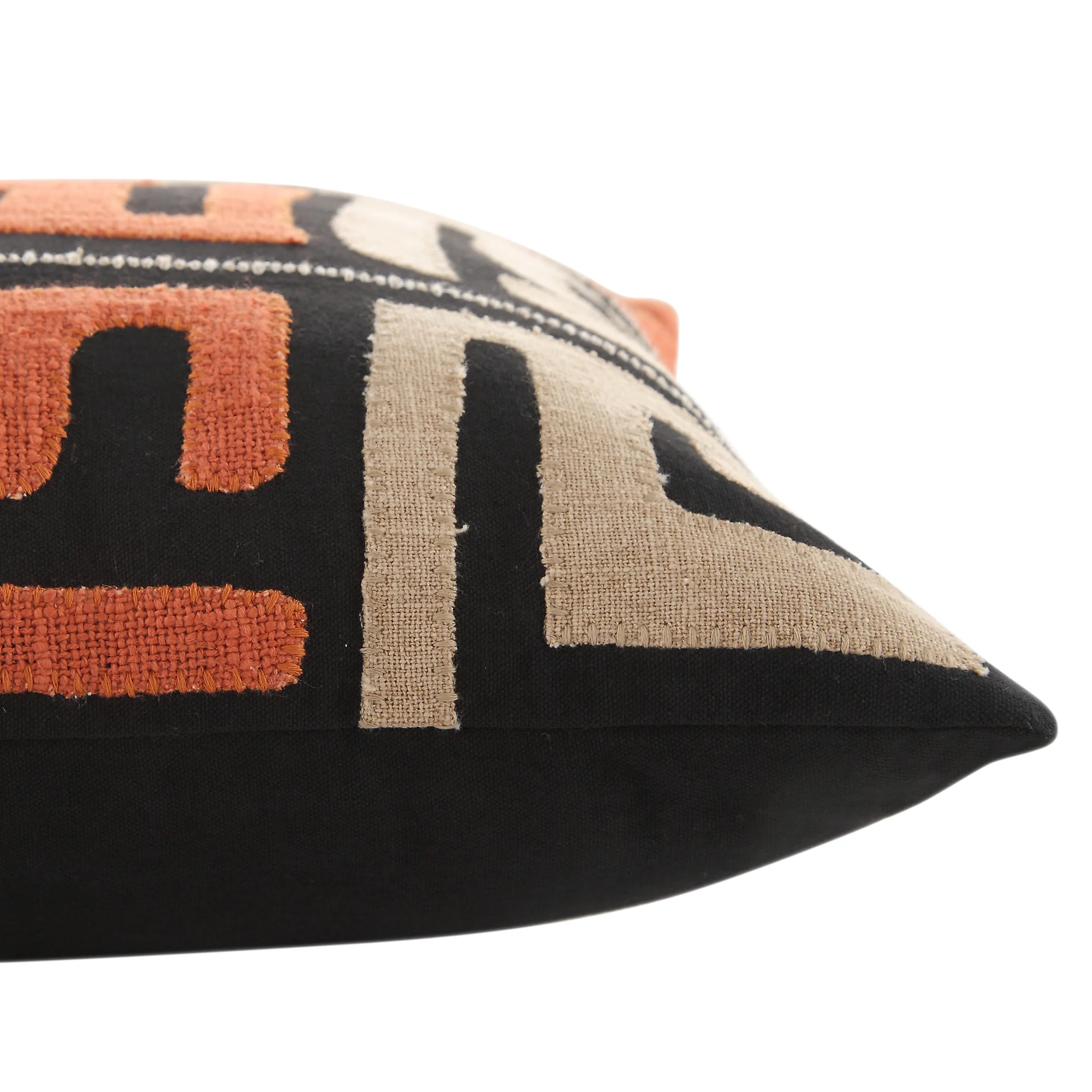 Javari Burnt Terracotta Appliqué Cushion - Image 4