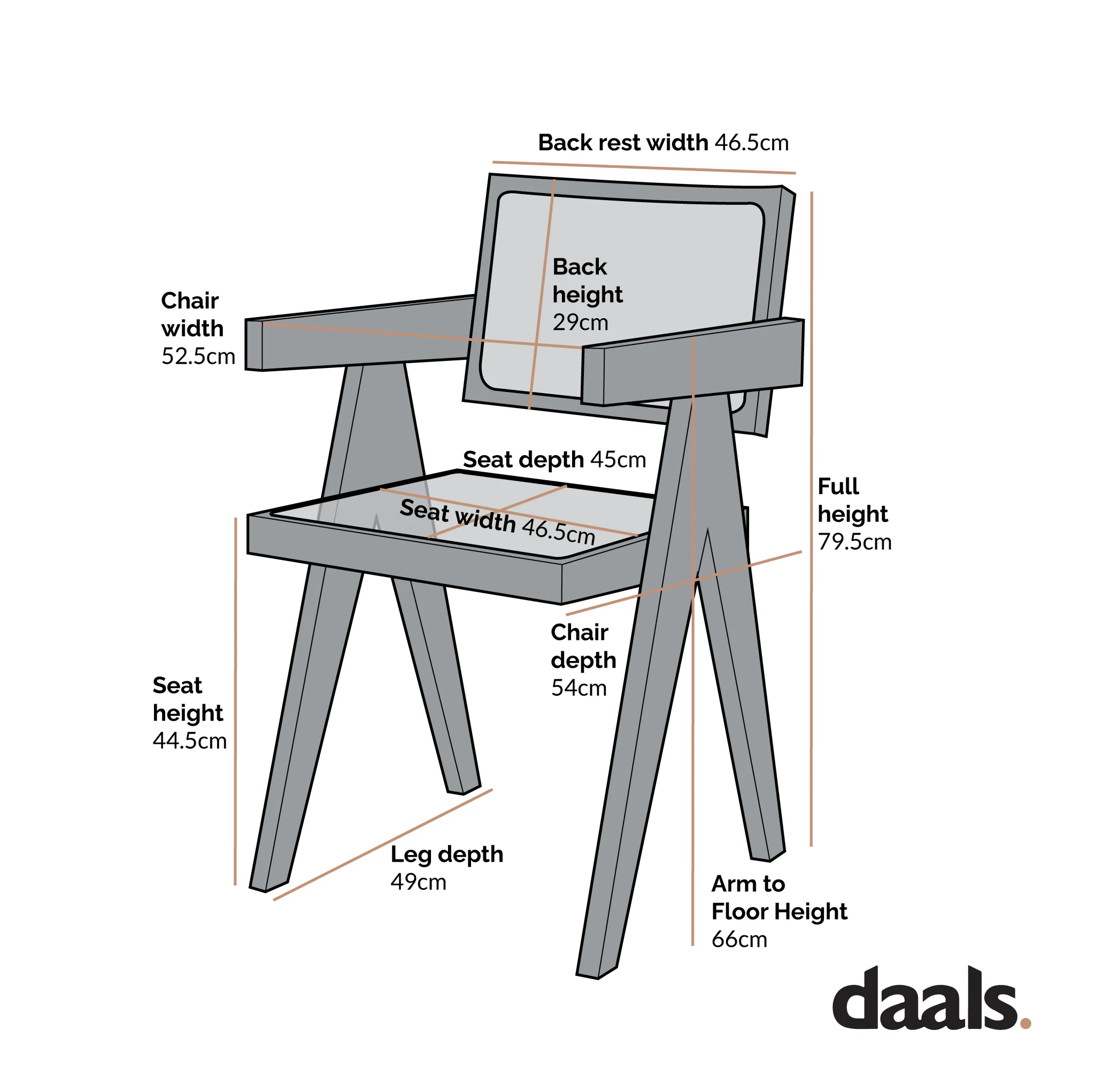 Jeanne Black Colour Cane Rattan Solid Beech Wood Dining Chair - Image 5