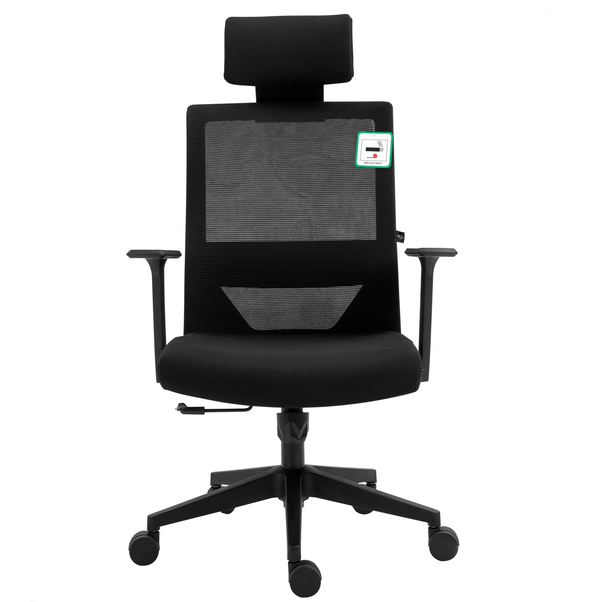 Joni High Back Mesh Office Chair with Headrest in Black - Image 2
