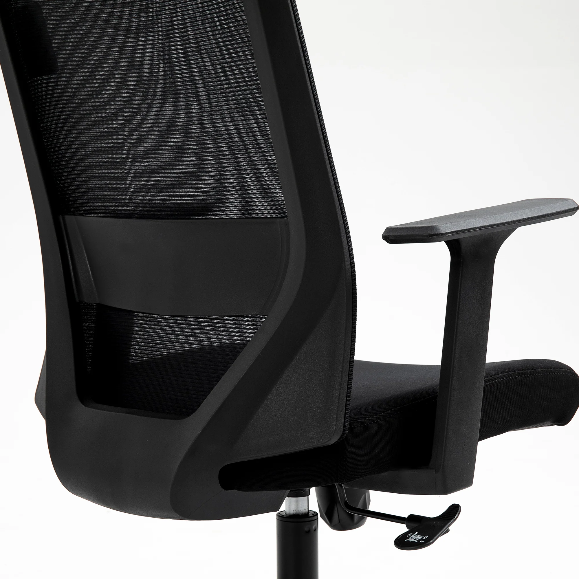 Joni High Back Mesh Office Chair with Headrest in Black - Image 8