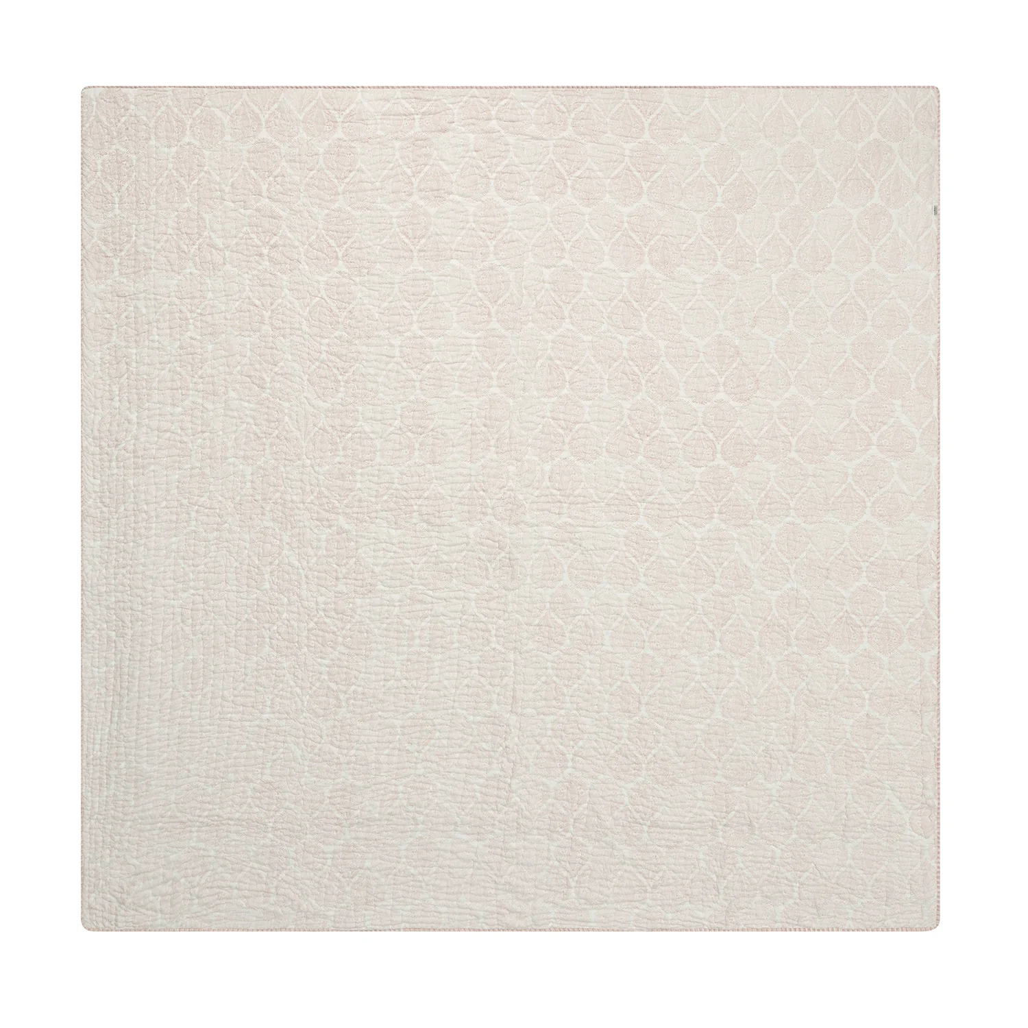 Juliette Peachy Pink Paisley Reversible Quilted Cotton Bedspread - Image 8