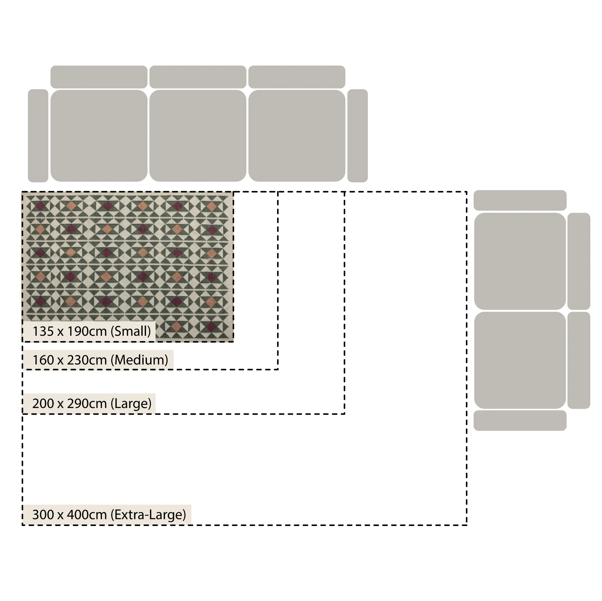 Kamala Geometric Handwoven Wool Rug - Image 5