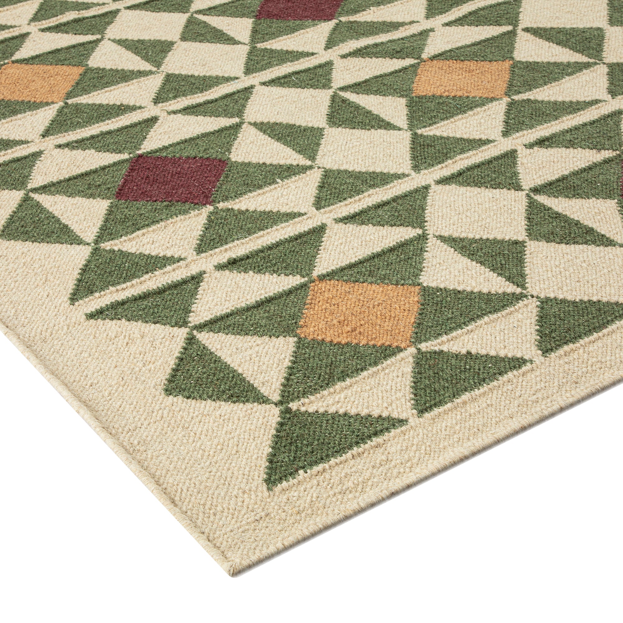 Kamala Geometric Handwoven Wool Rug - Image 6