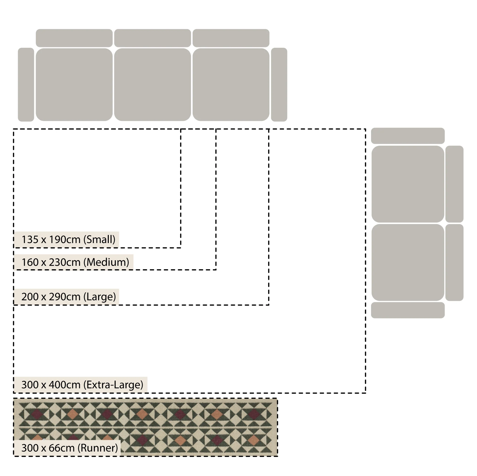 Kamala Geometric Handwoven Wool Runner - Image 3