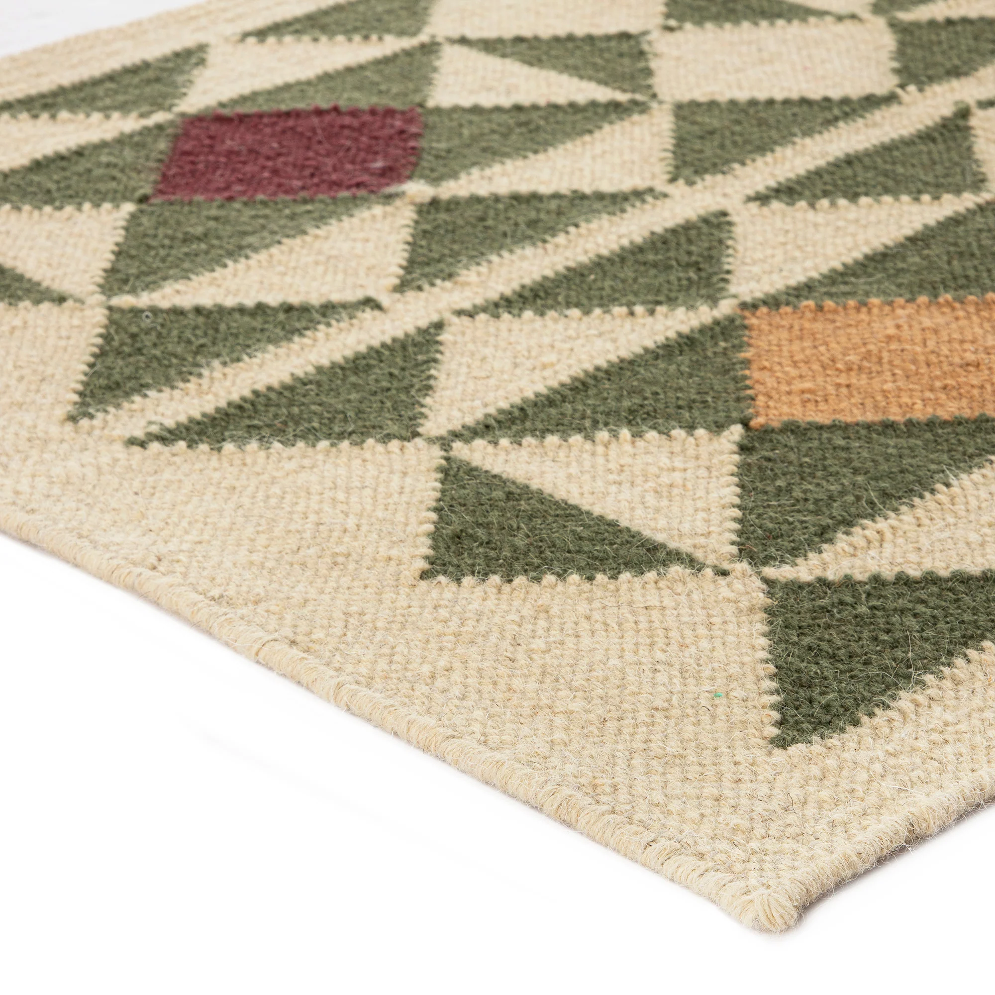 Kamala Geometric Handwoven Wool Runner - Image 5
