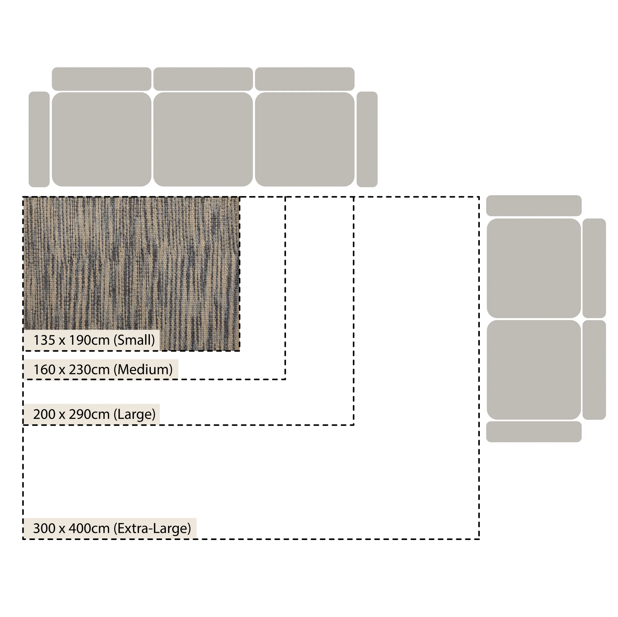 Kansas Bobble Grey Hemp & Cotton Handwoven Rug - Image 4
