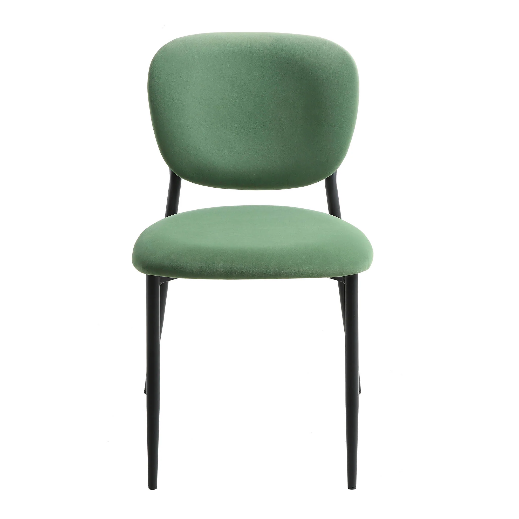 Kelmarsh Set of 2 Grass Green Velvet Upholstered Dining Chairs - Image 5