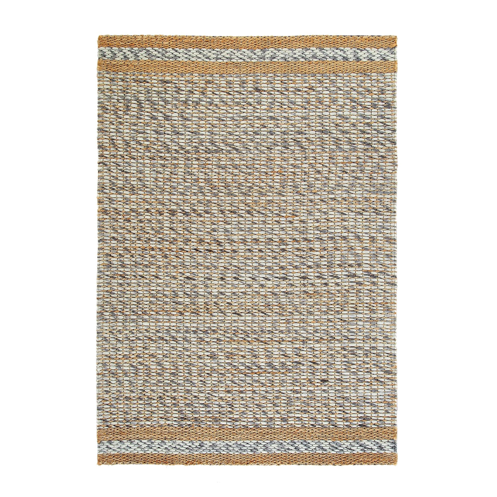 Kerala Variegated Wool and Jute Hand Braided Rug - Image 4