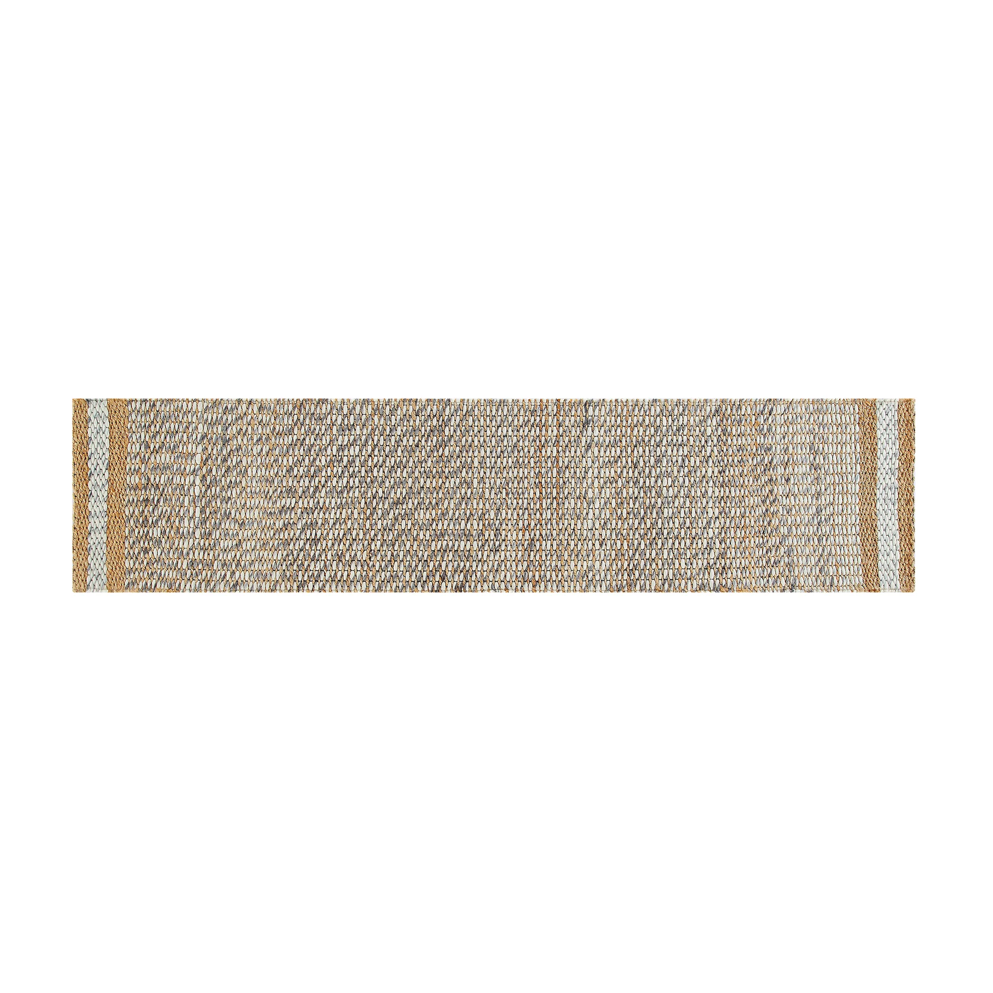 Kerala Variegated Wool and Jute Hand Braided Runner - Image 3
