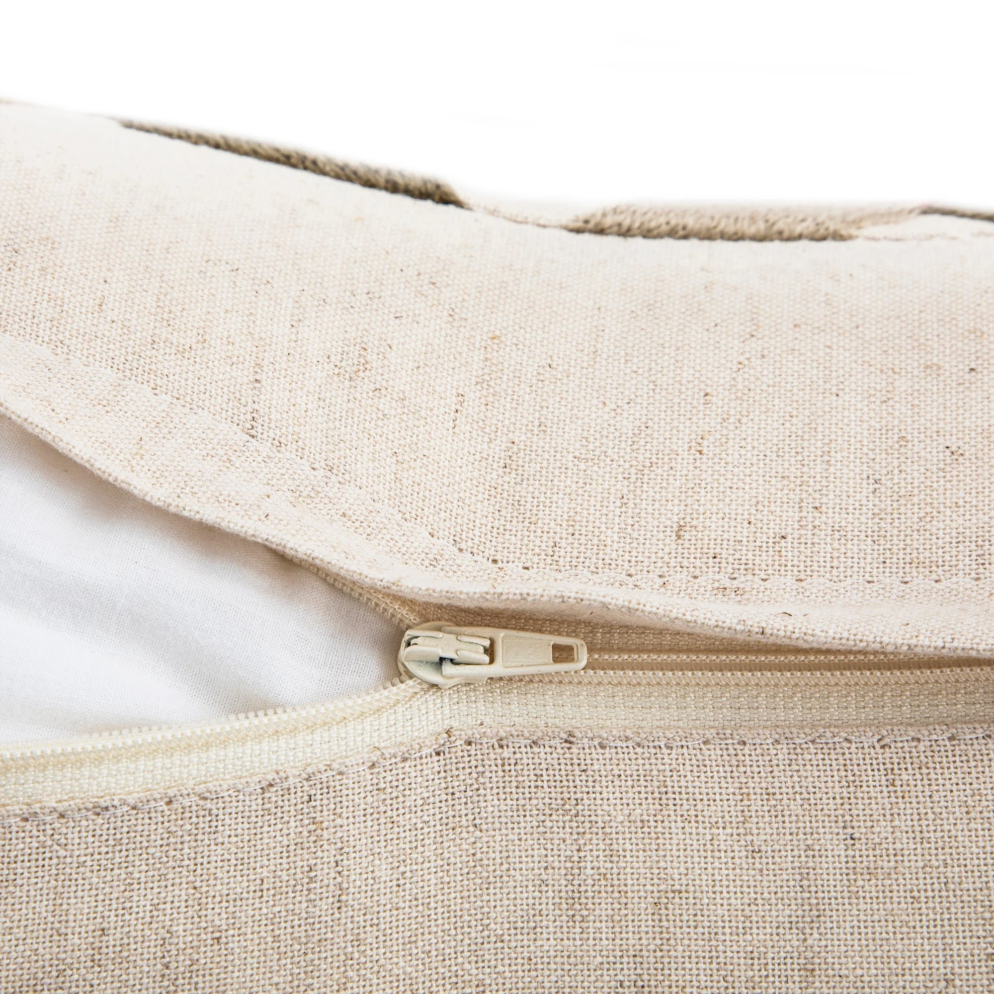 Knox Rust Olive & Beige Crewelwork Wool Embroidered Cushion - Image 6