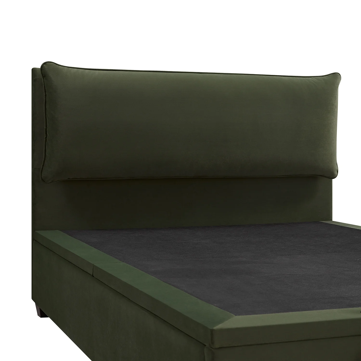 Kricia Upholstered Storage Bed with Pillow Headboard, Moss Green Velvet - Image 18