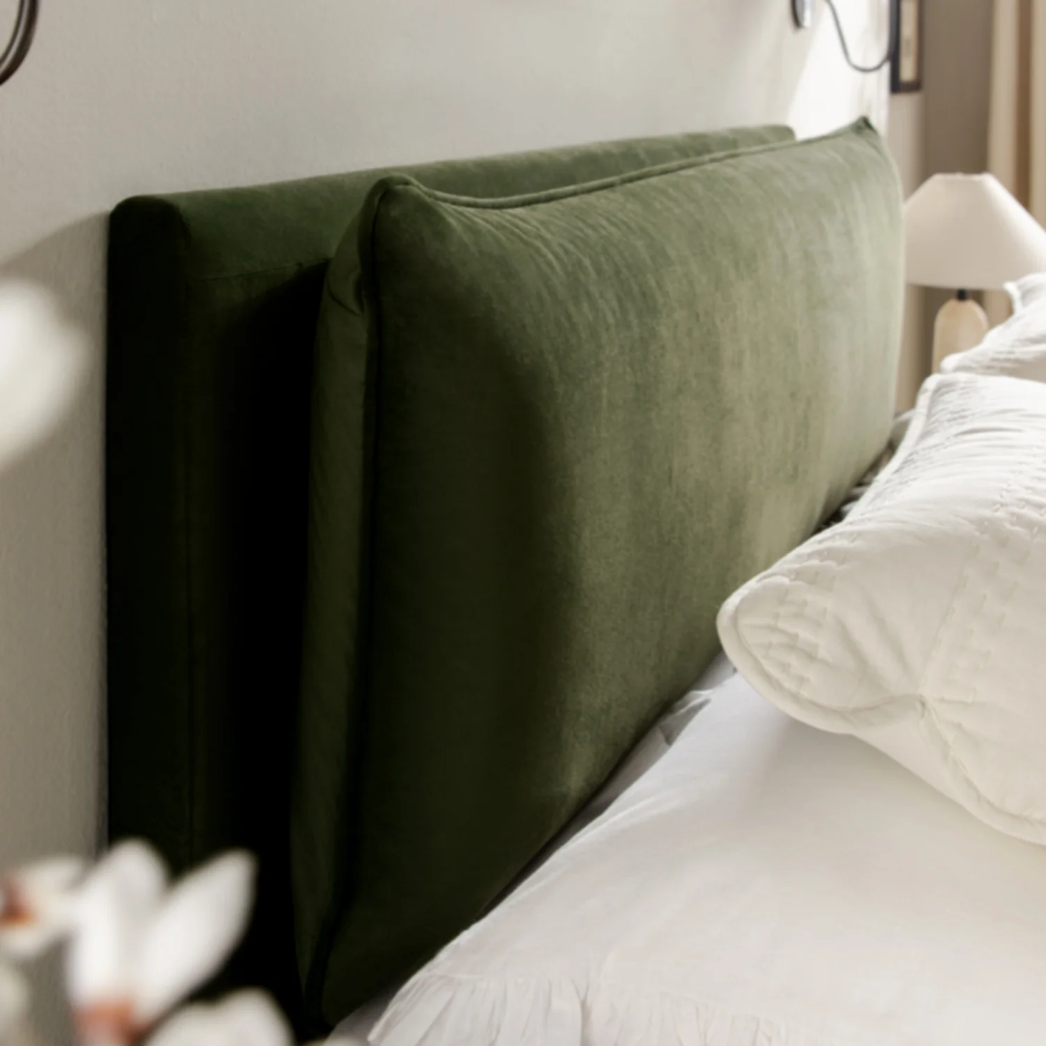 Kricia Upholstered Storage Bed with Pillow Headboard, Moss Green Velvet - Image 6