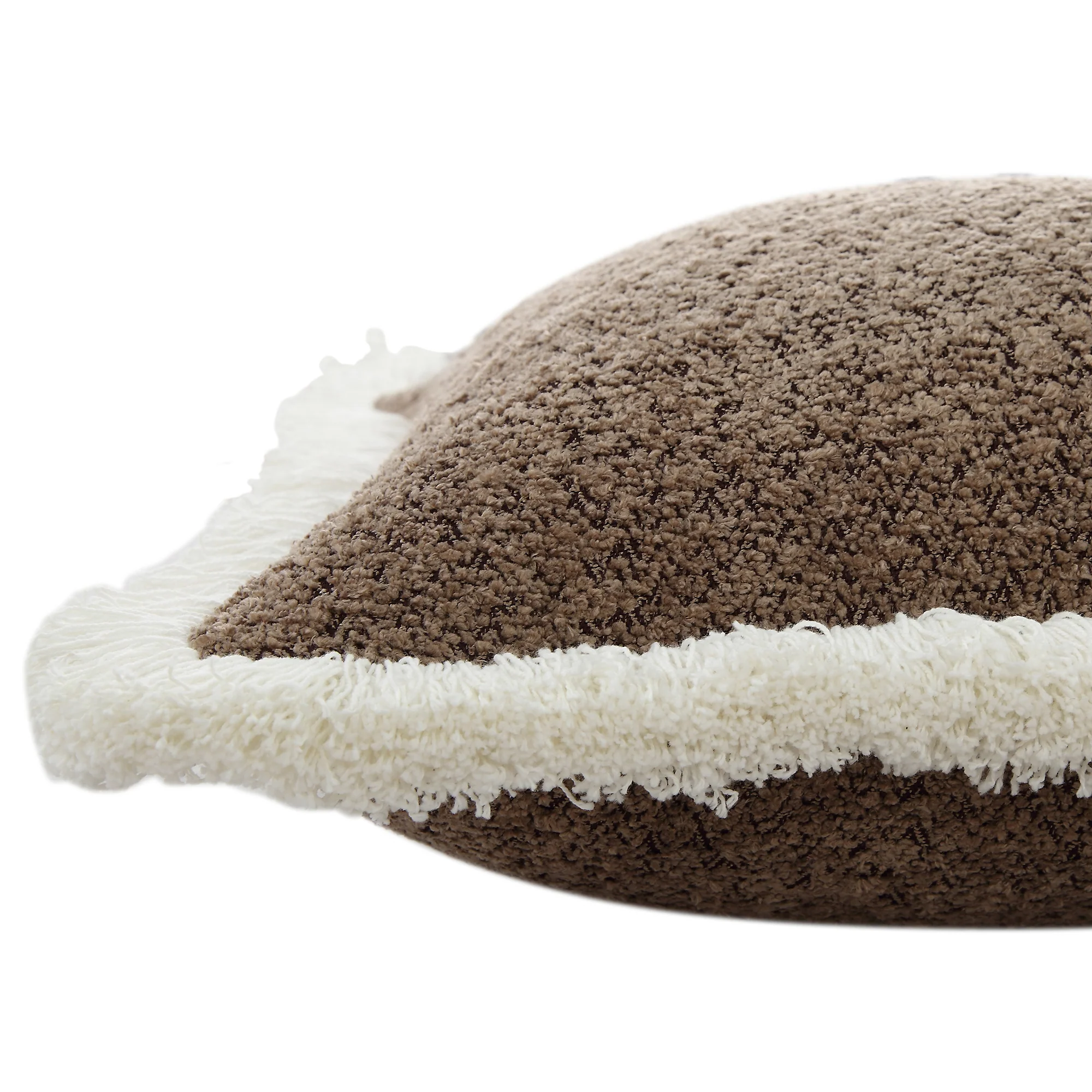 Kyra Mink Bouclé Fringed Cushion - Image 4