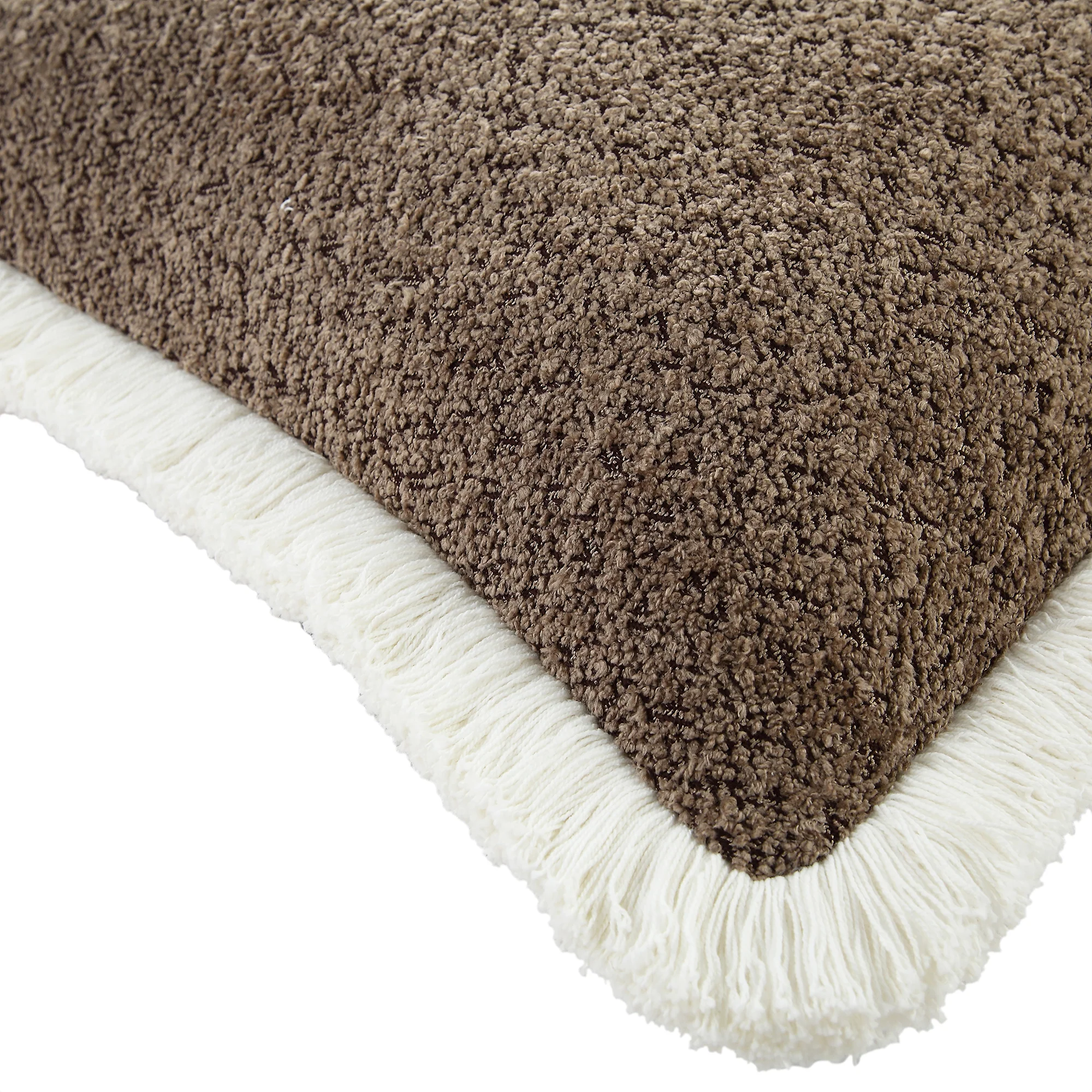 Kyra Mink Bouclé Fringed Cushion - Image 5