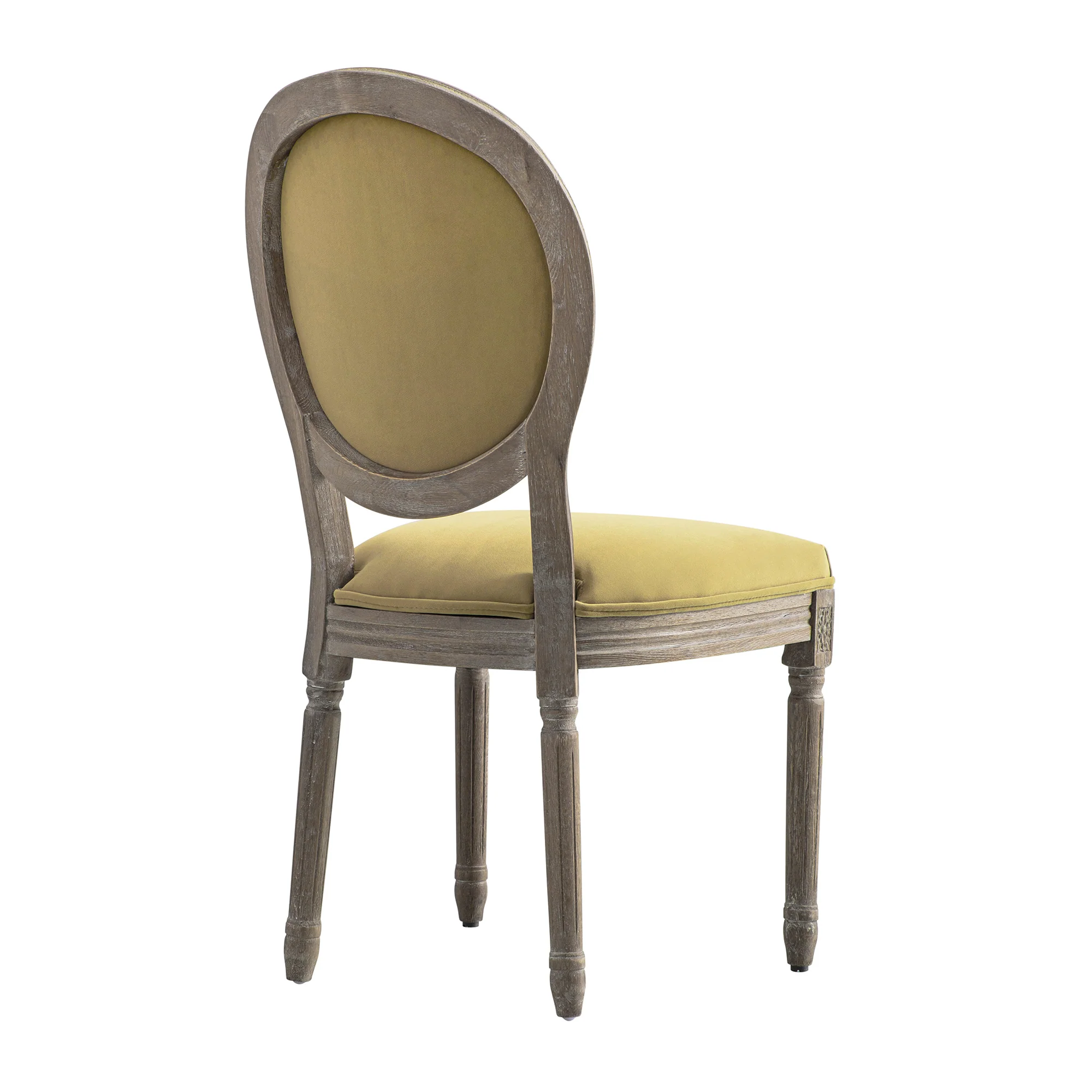 Lainston Set of 2 Classic Weathered Oak Dining Chairs, Fudge Velvet - Image 11