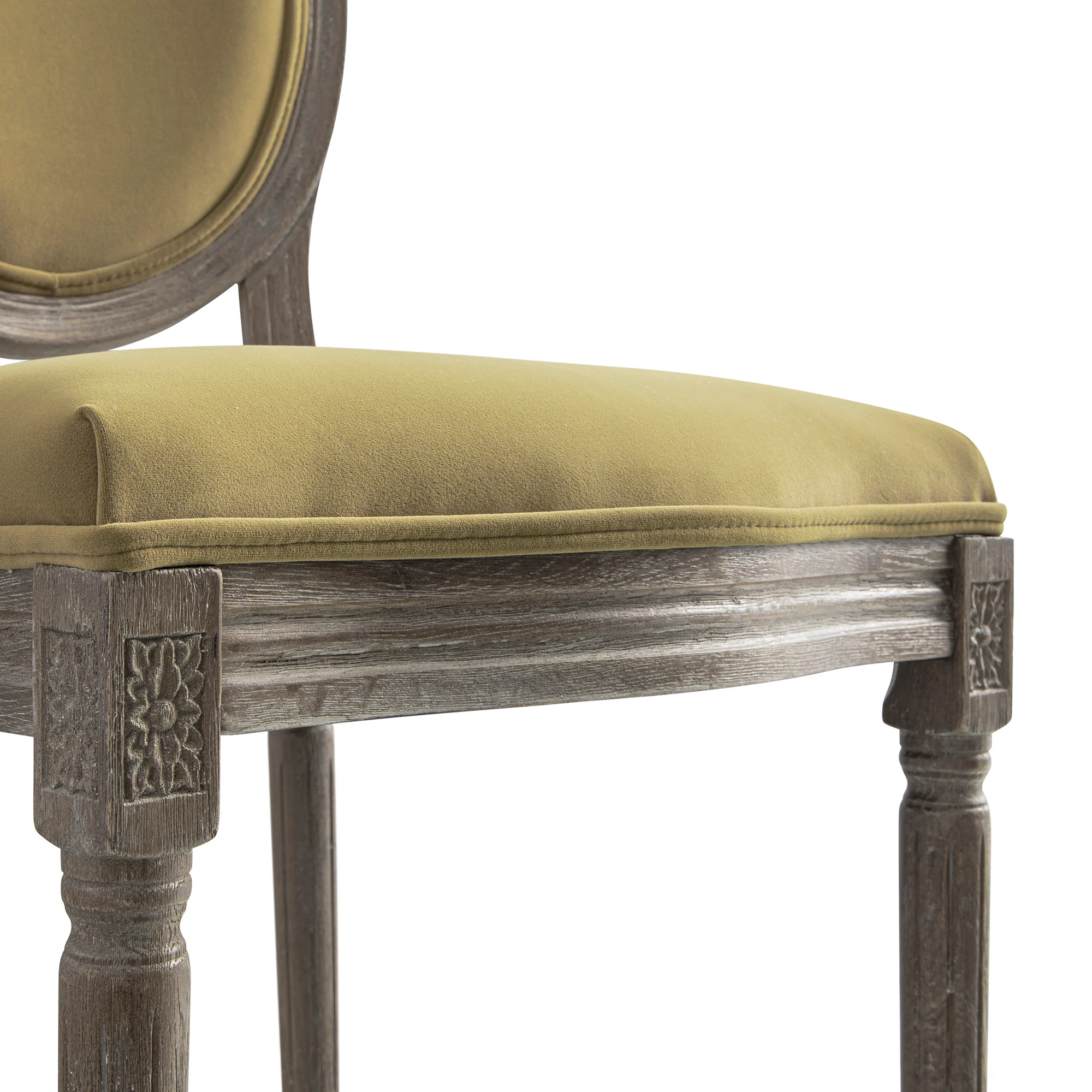 Lainston Set of 2 Classic Weathered Oak Dining Chairs, Fudge Velvet - Image 17