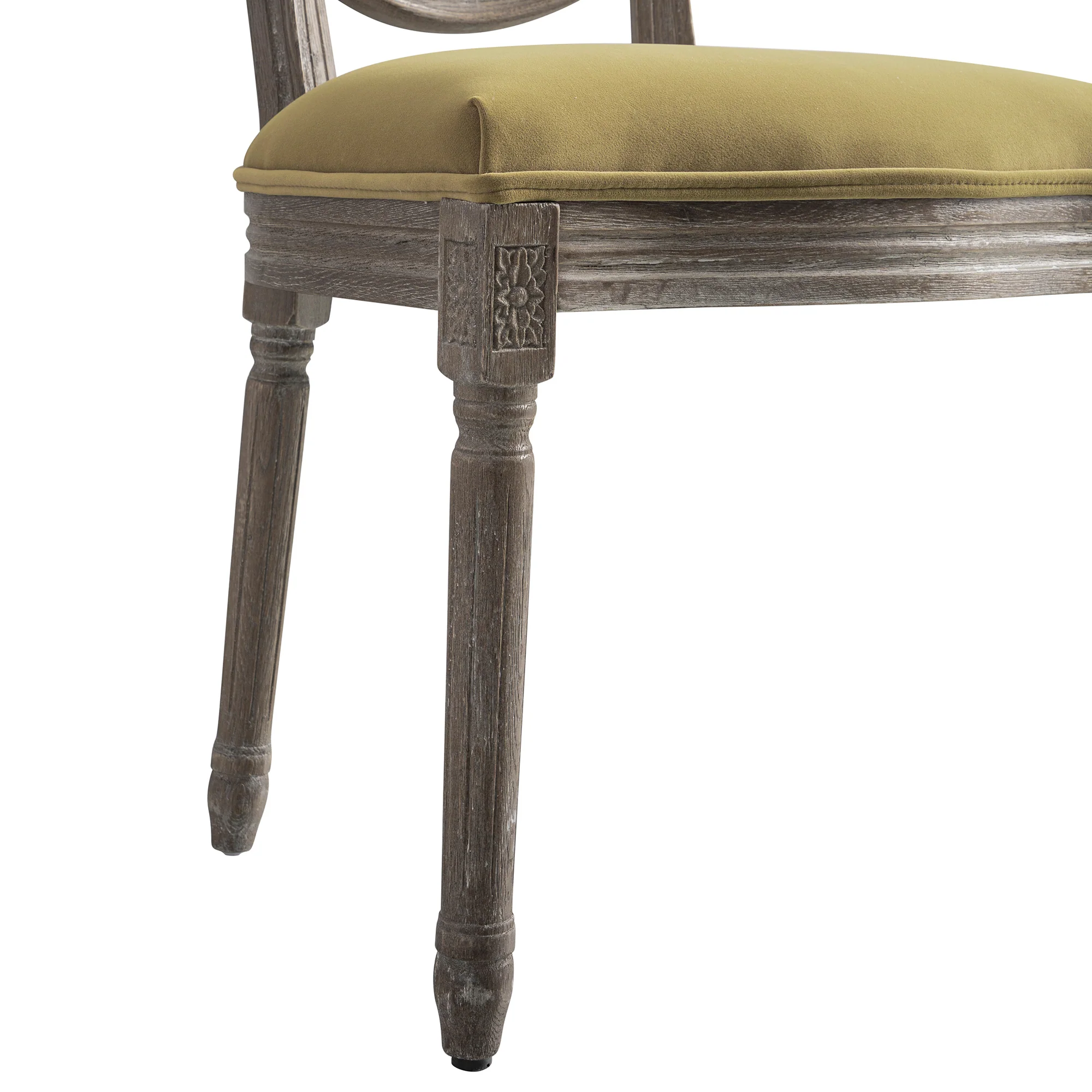 Lainston Set of 2 Classic Weathered Oak Dining Chairs, Fudge Velvet - Image 18