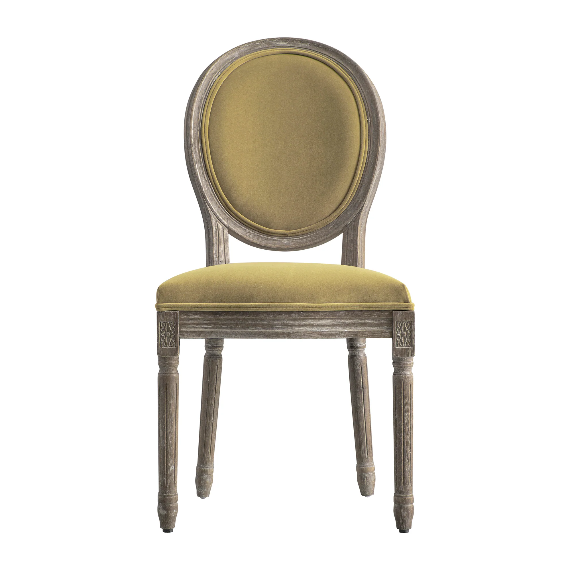 Lainston Set of 2 Classic Weathered Oak Dining Chairs, Fudge Velvet - Image 8