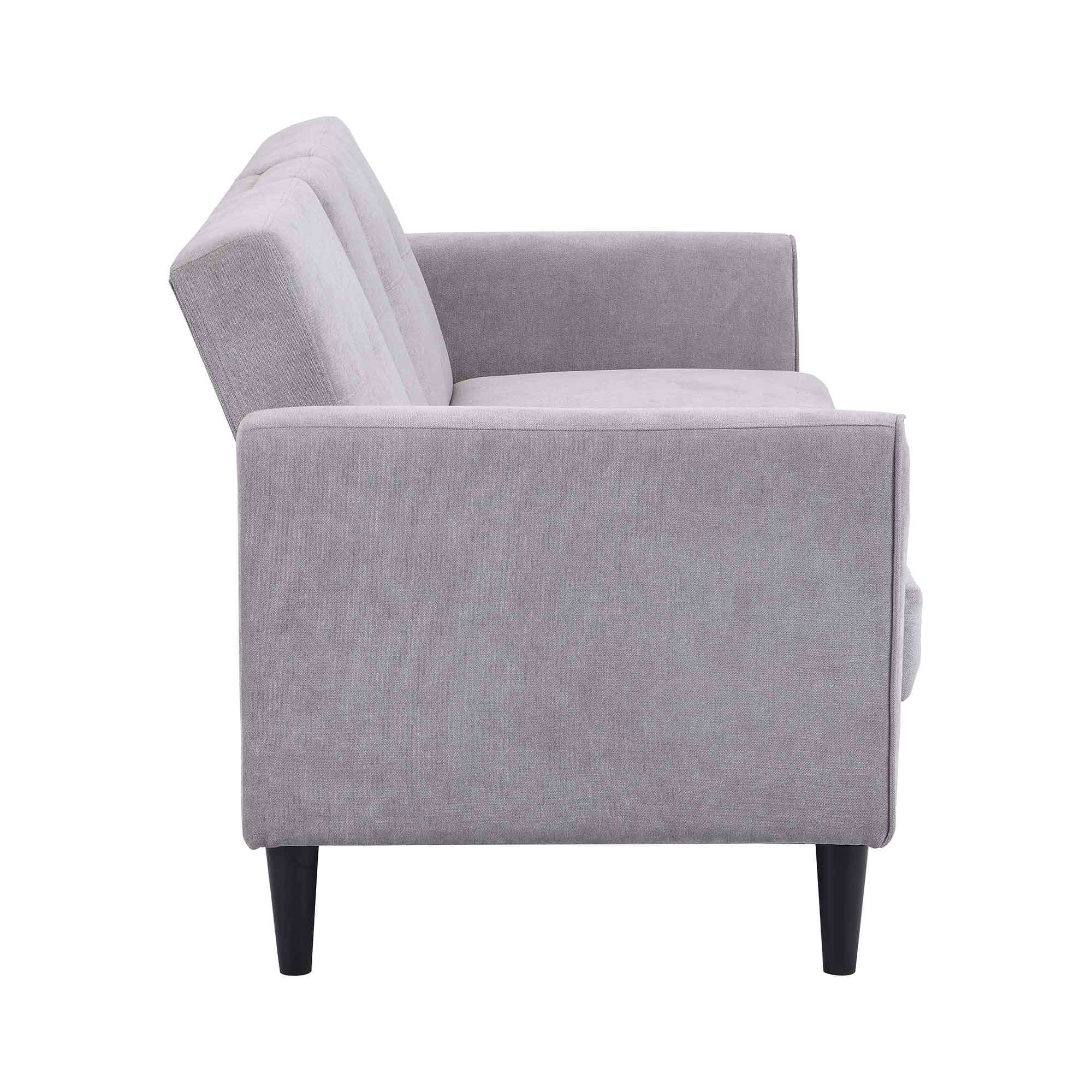 Latimer Light Grey Brushed Fabric 3-Seater Storage Sofa Bed - Image 13