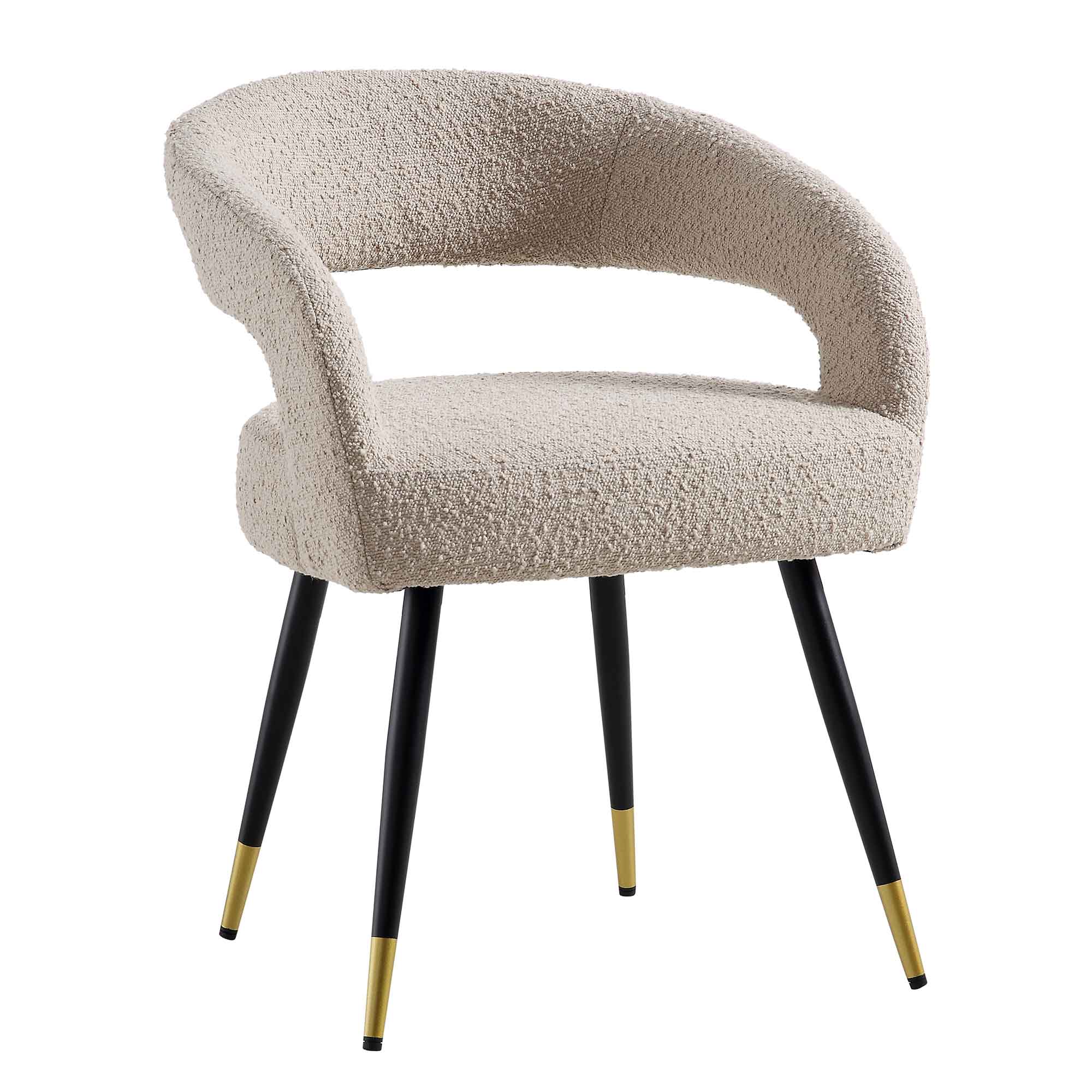 Laurel Wave Taupe Boucle Set of 2 Dining Chairs - Image 6