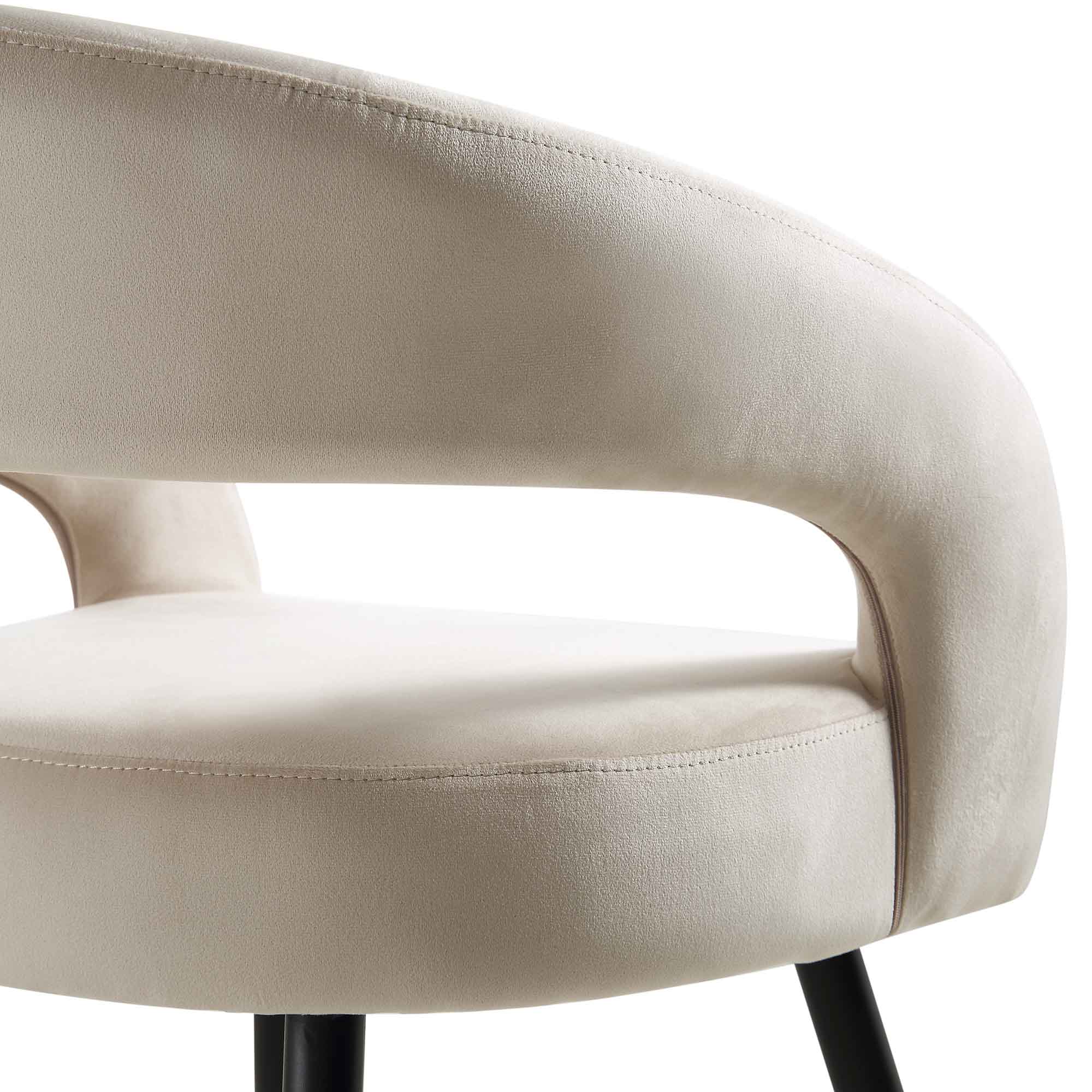 Laurel Wave Champagne Velvet Set of 2 Dining Chairs - Image 11