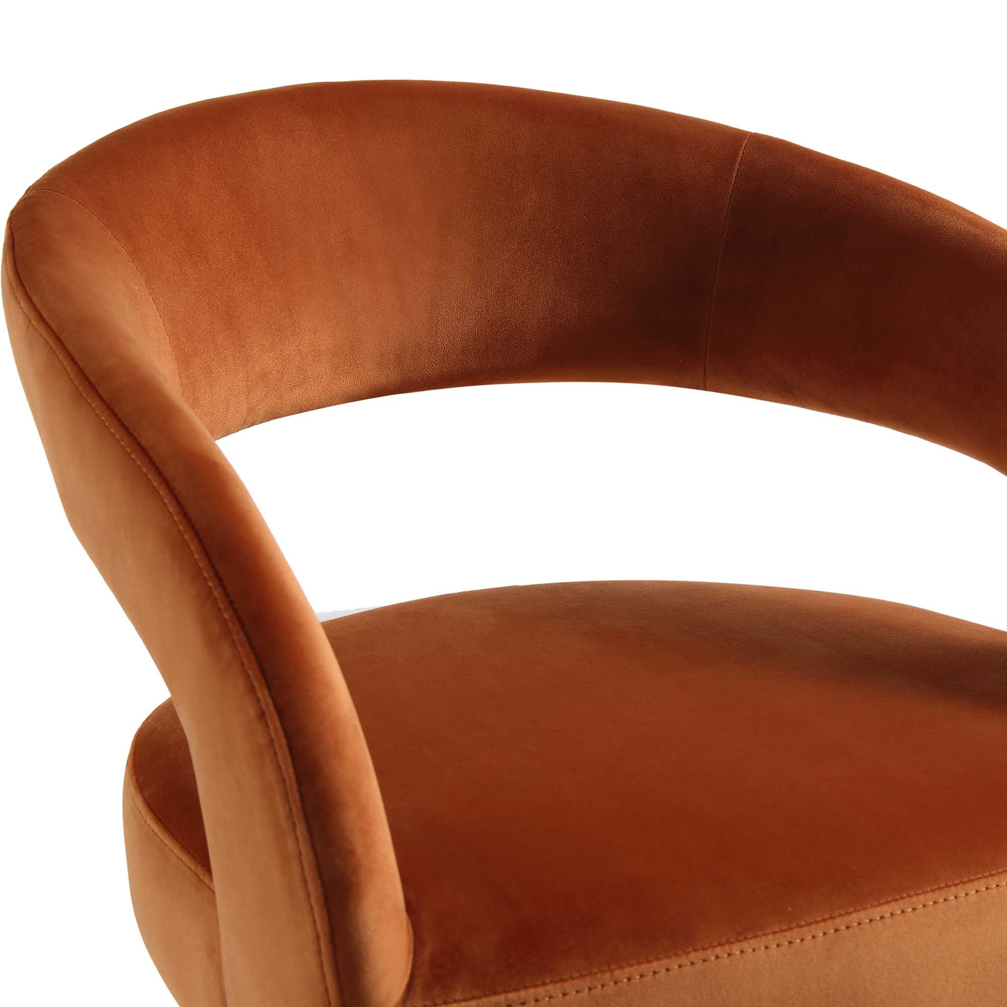 Laurel Wave Rust Velvet Set of 2 Dining Chairs - Image 10