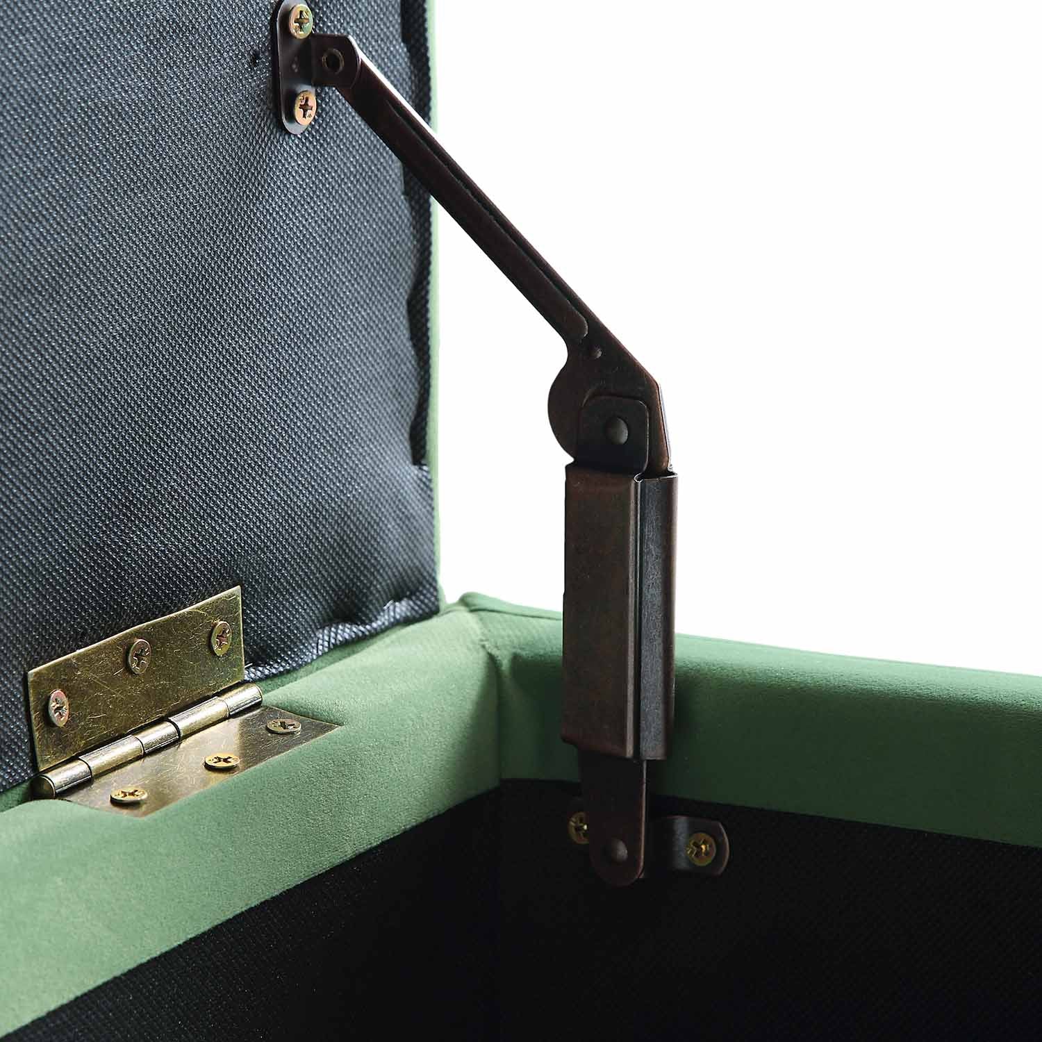 Leamington Deep-Buttoned Ottoman Storage Bench, Meadow Green Velvet - Image 11
