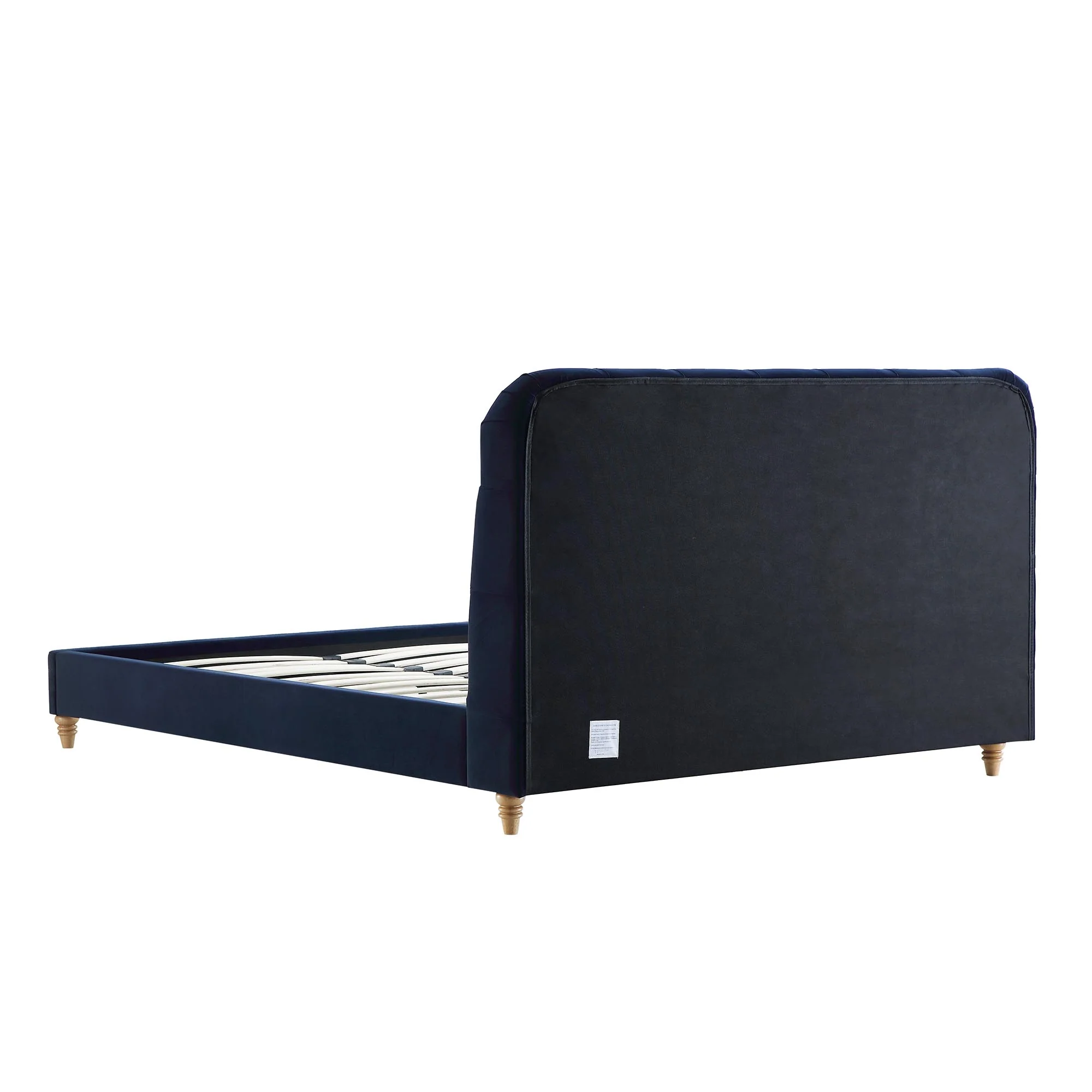Leamington Deep-Buttoned Upholstered Bed, Midnight Blue Velvet - Image 9