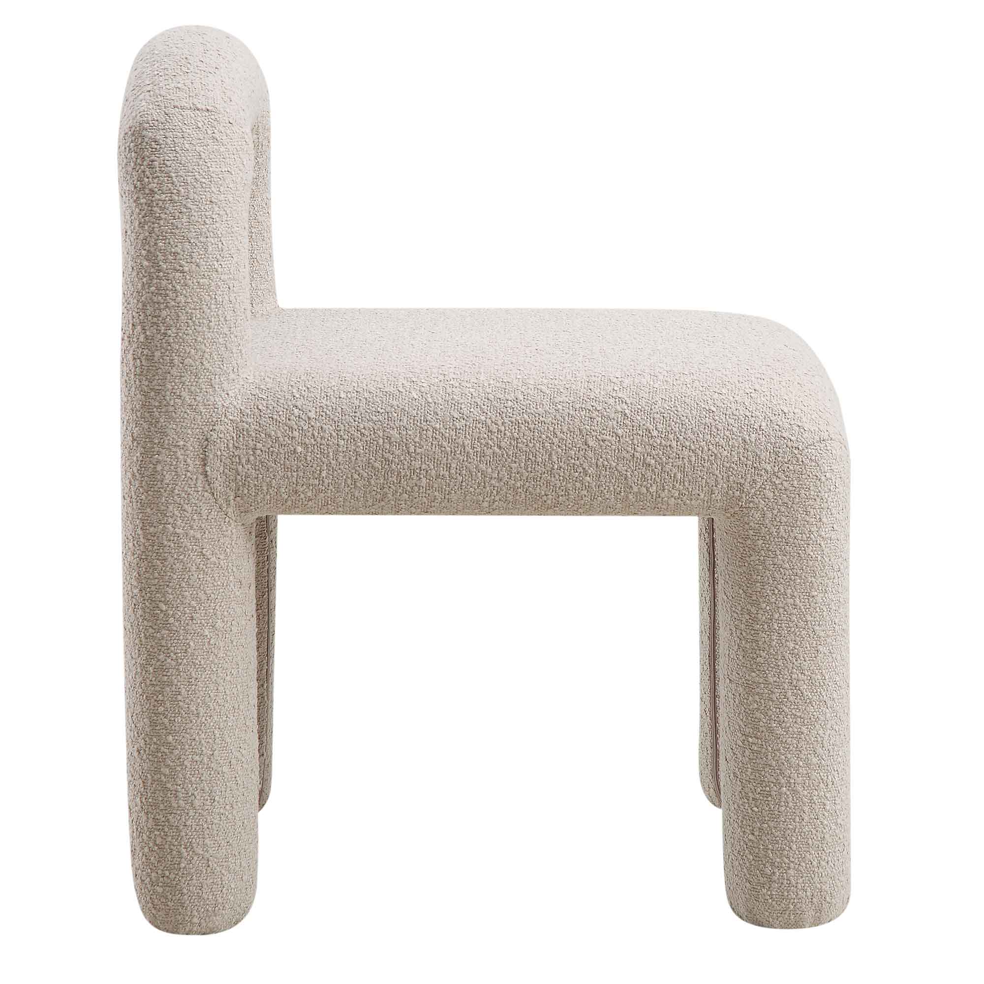 Libby Light Taupe Boucle Dining Chair - Image 7