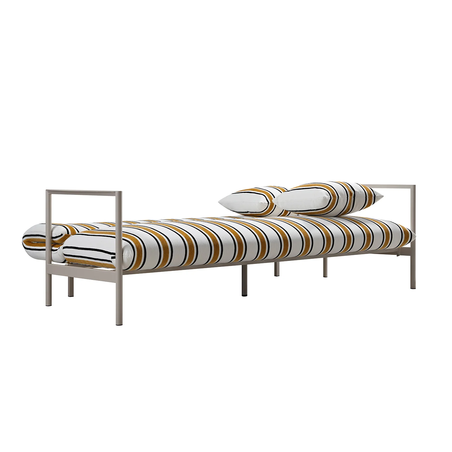 Linea Three Seater Sofa Bed, Amber Striped Chenille - Image 16